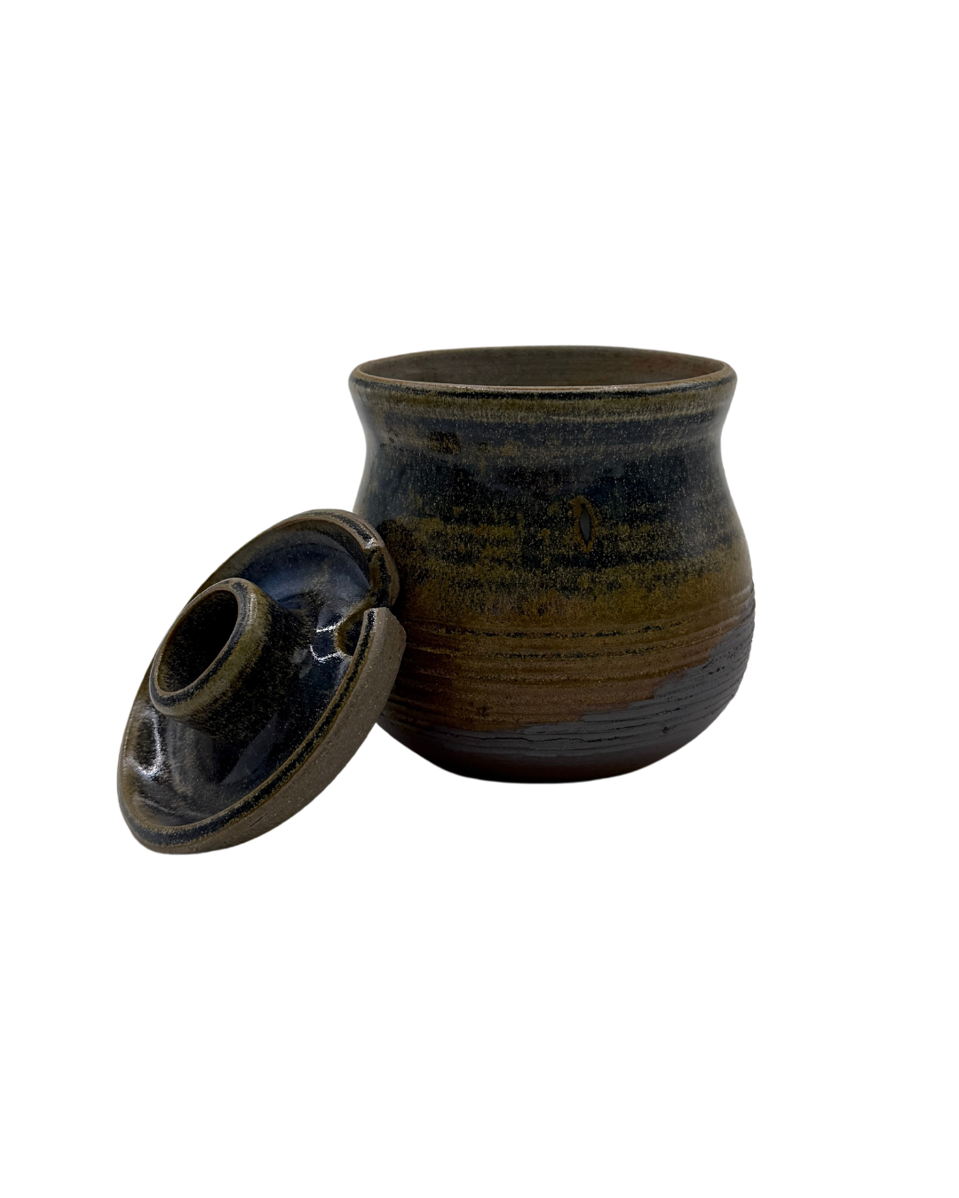 Blue Glaze Sugar Pot