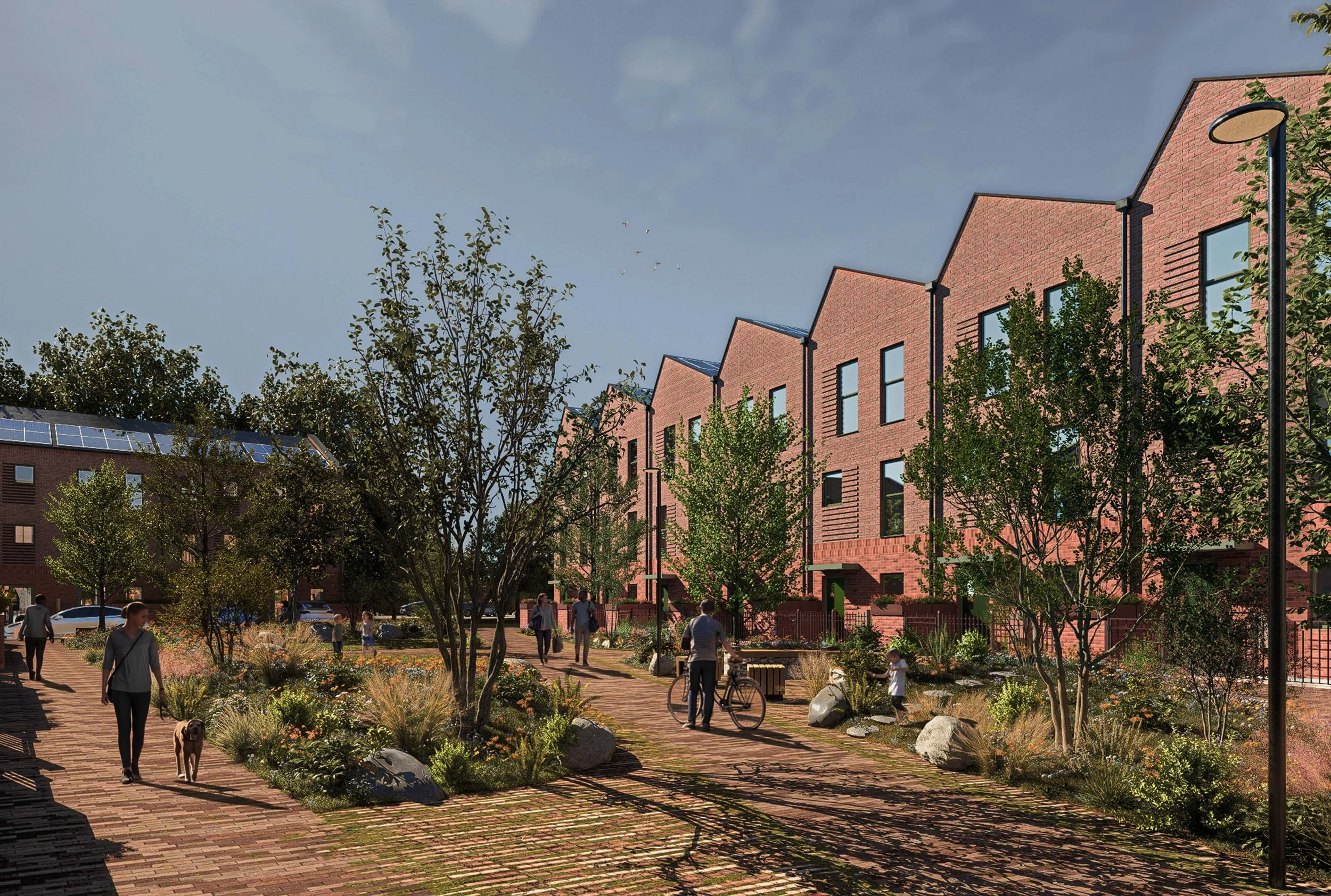 Greyfriars residential development in Northampton by 24/Three, part of a major urban regeneration project with contemporary housing design