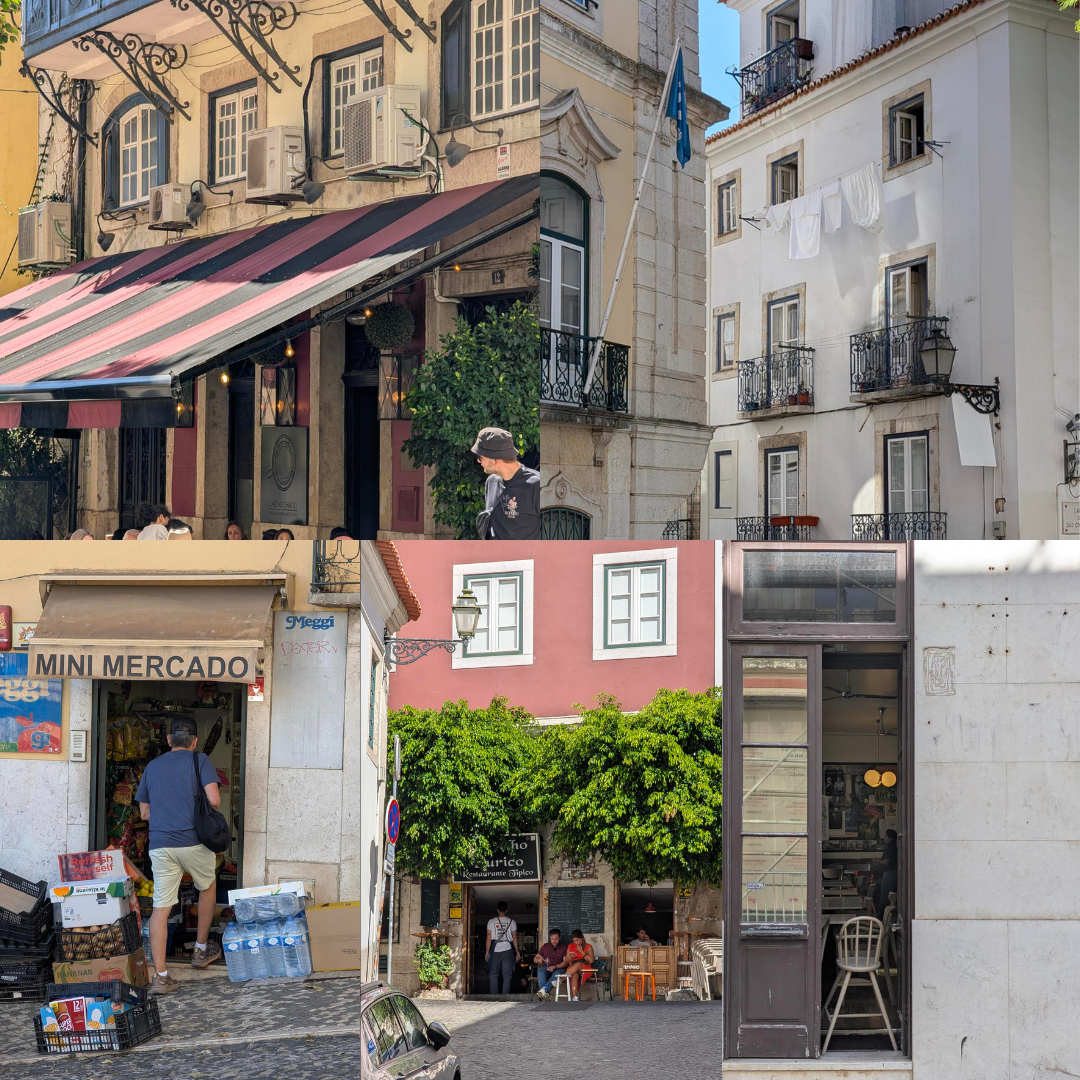 Split images of Marcu's photos of Lisbon