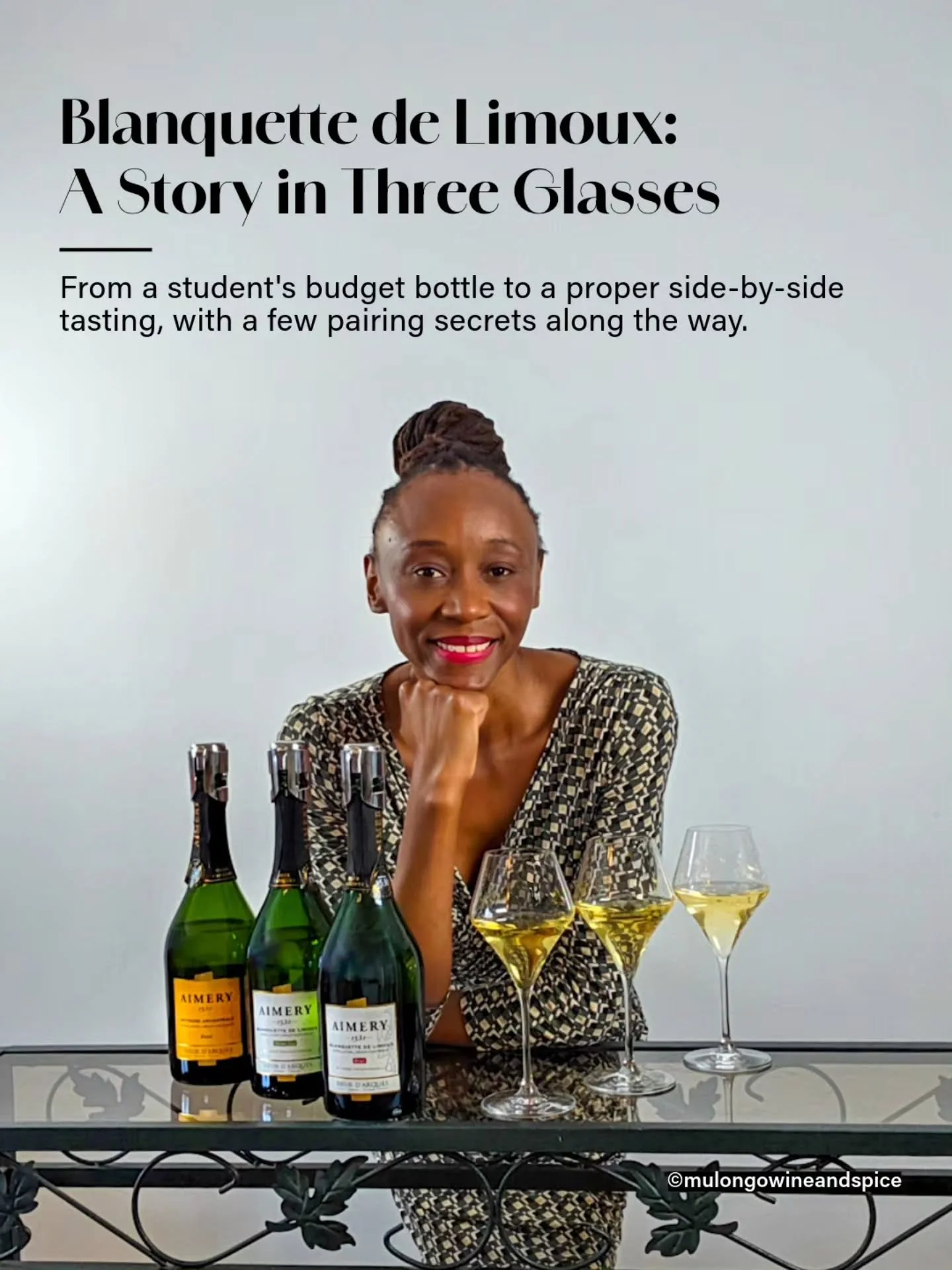 🥂🍏 𝘉𝘭𝘢𝘯𝘲𝘶𝘦𝘵𝘵𝘦 𝘥𝘦 𝘓𝘪𝘮𝘰𝘶𝘹: 𝘵𝘩𝘳𝘦𝘦 𝘨𝘭𝘢𝘴𝘴𝘦𝘴, 𝘵𝘸𝘰 𝘮𝘦𝘵𝘩𝘰𝘥𝘴, 𝘰𝘯𝘦 𝘓𝘪𝘮𝘰𝘶𝘹 𝘴𝘵𝘰𝘳𝘺, 𝘥𝘢𝘳𝘭𝘪𝘯𝘨𝘴.

After my samosa and Blanquette pairing, I thought it was time we talked a little more about the wine in 