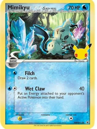 Mimikyu (Delta Species) - SWSH136 - #SWSH136 - SWSH: Sword & Shield Promo Cards - Near Mint