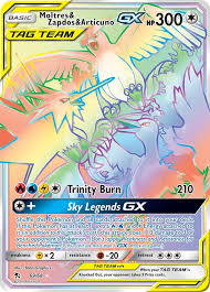 Moltres & Zapdos & Articuno GX (Secret) - #69/68 - Hidden Fates - Near Mint