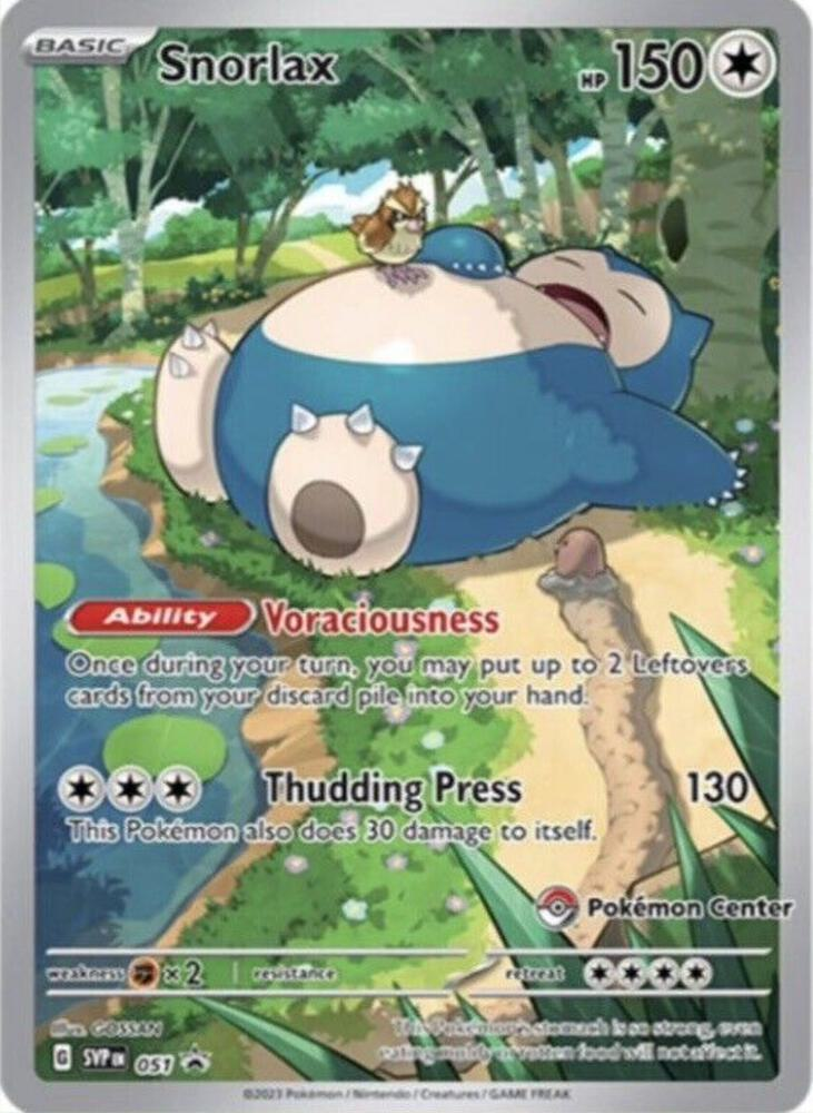 Snorlax - 051 (Pokemon Center Exclusive) - #051 - SV: Scarlet & Violet Promo Cards - Near Mint