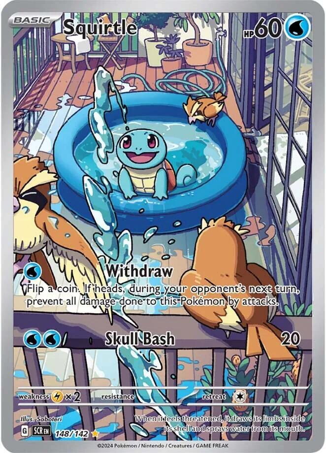 Squirtle - #148/142 - SV07: Stellar Crown - Near Mint
