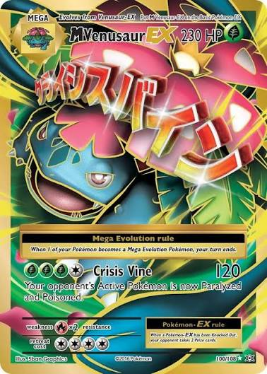 M Venusaur EX (Full Art) - #100/108 - XY - Evolutions - Near Mint
