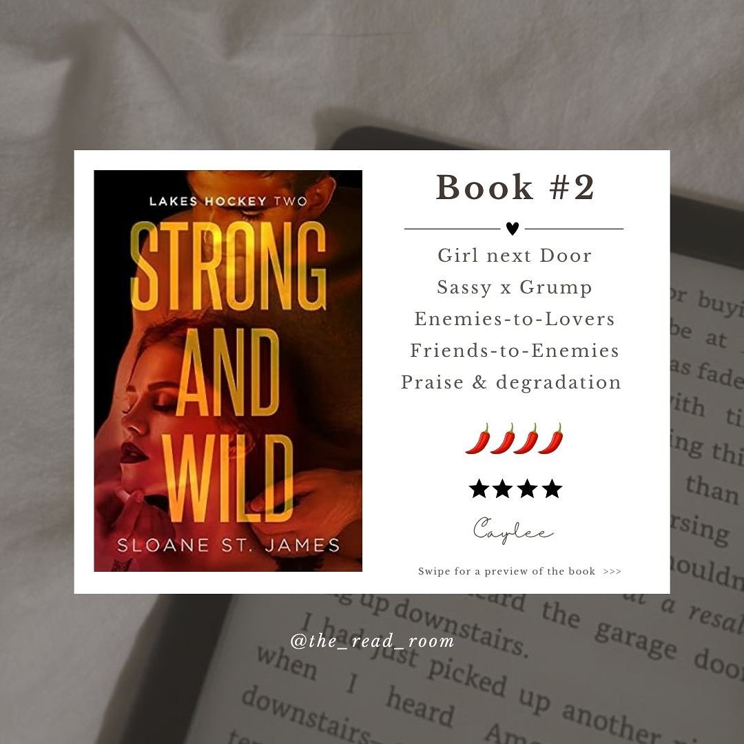 Strong and Wild by @sloanestjames - Lakes Hockey Series 
🏒🍻🎥
.
I began this read after I finished ACOTAR. So originally I was saying Rhys (Rhysand) &amp; Feyre. It really stumped me for a minute there 😅 
.
I have loved everything Sloane has writt