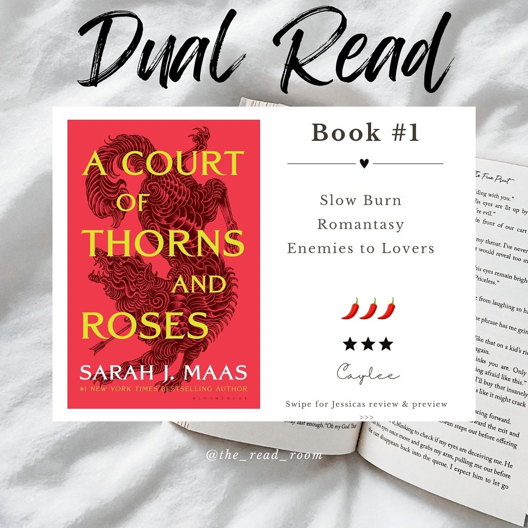 A Court Of Thorns And Roses by @sarahjmaas - ACOTAR Series 
🐺🏹🌹 
.
Caylee:
.
A 3 star because I almost put this book down for good about halfway through. Being my first fantasy I was not keen to read it in the first place&hellip;
.
If it wasnt for
