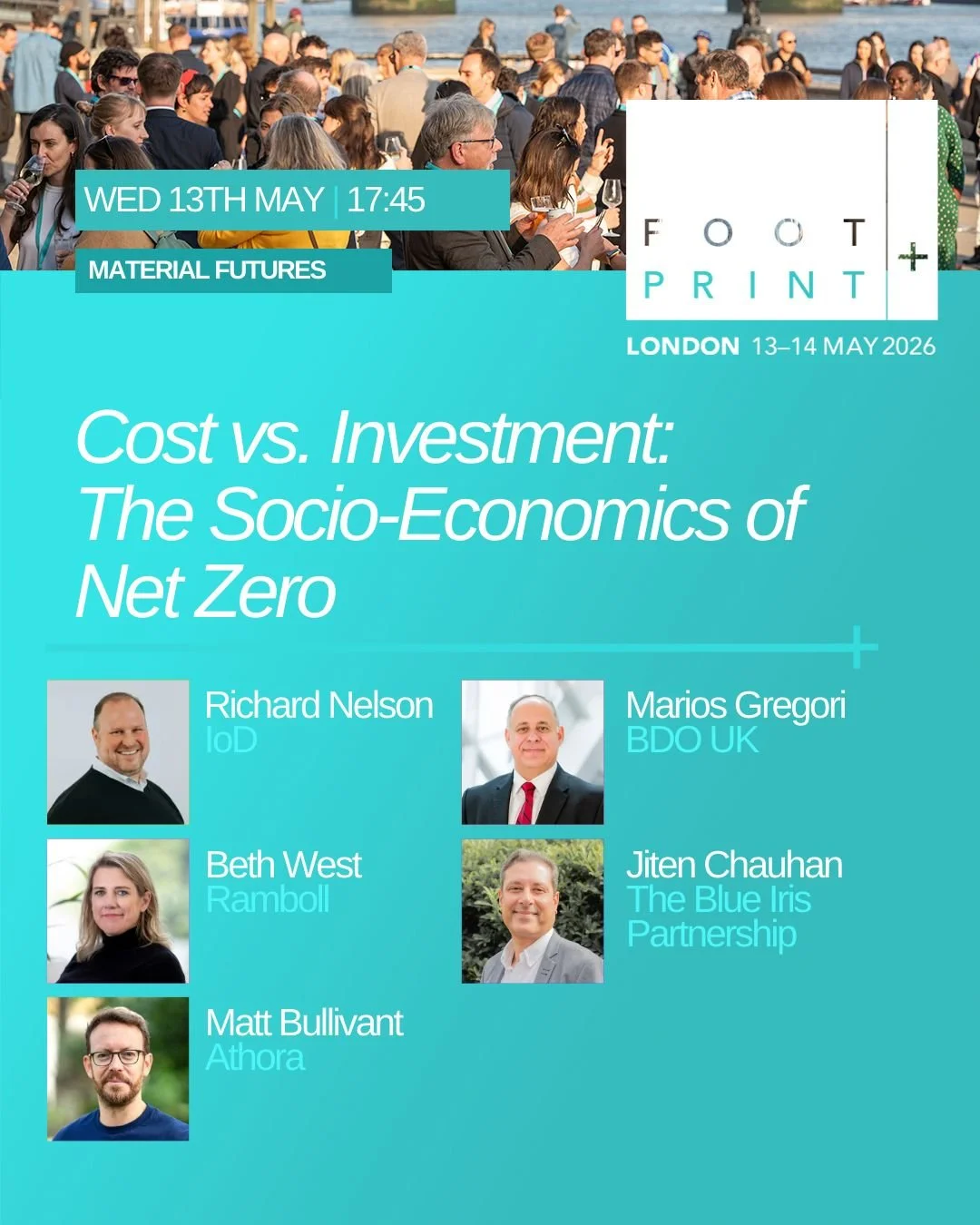 Cost vs. Investment: The socio-economics of net zero (at FOOTPRINT+)