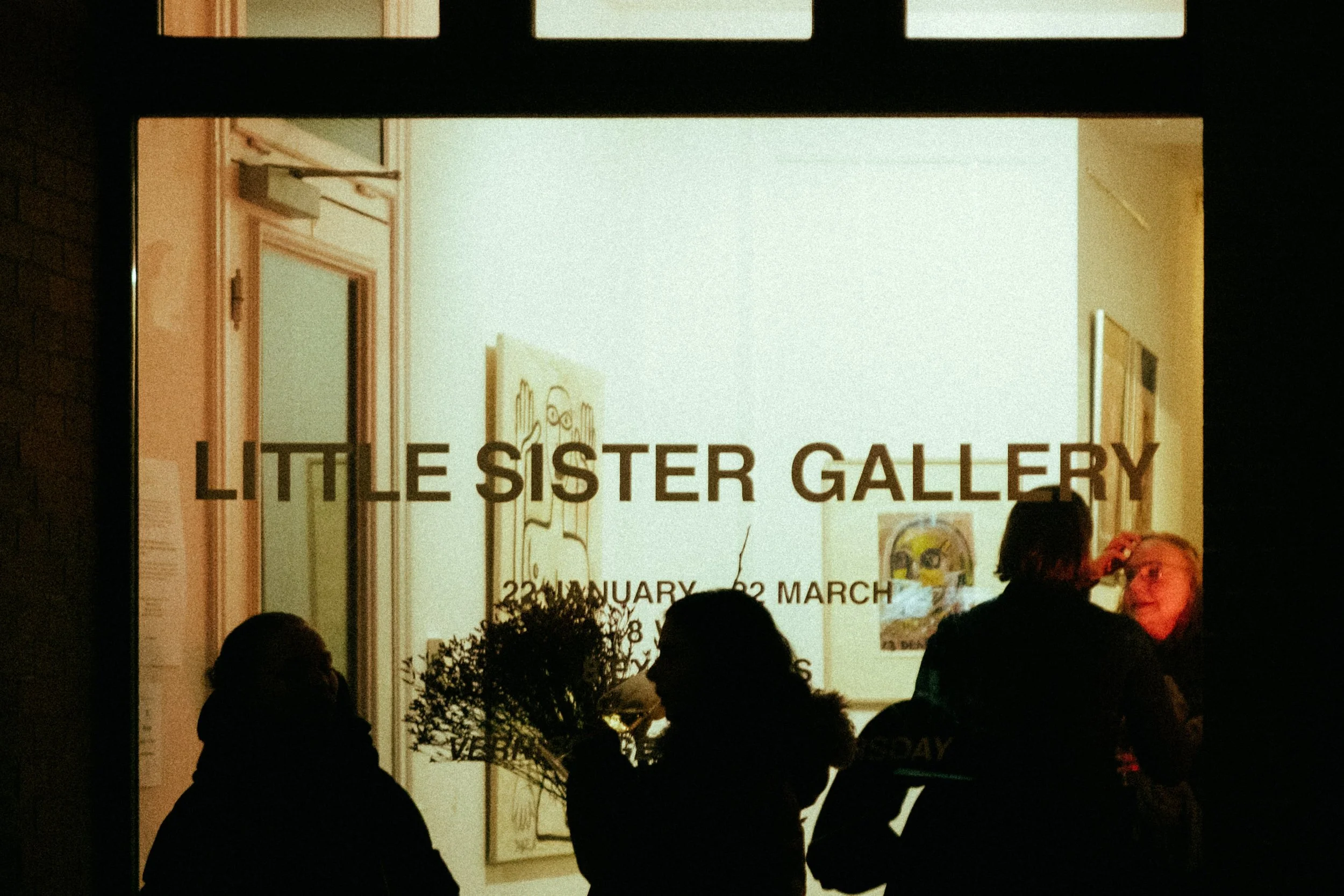 Window with people inside. Gallery Space