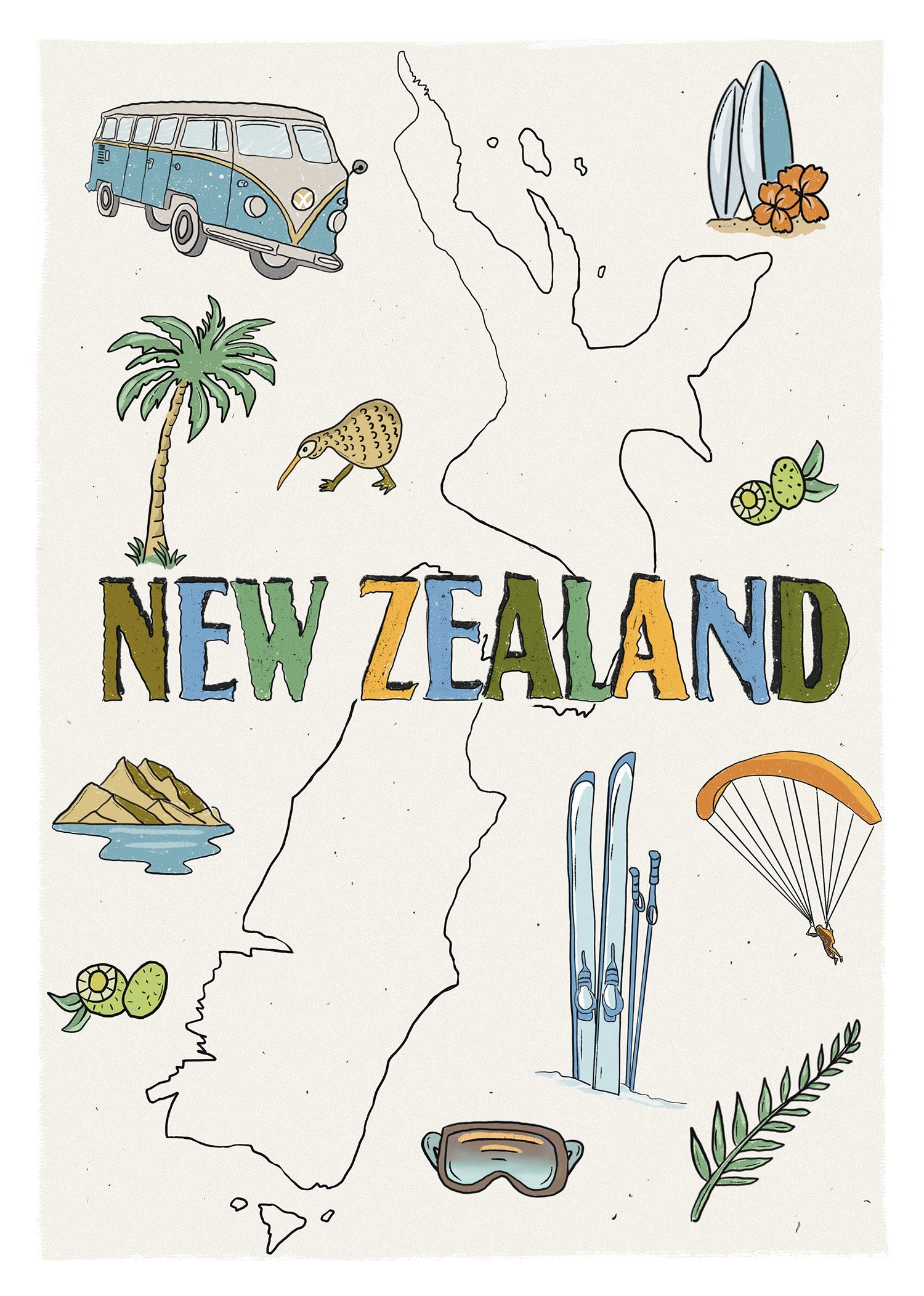 New Zealand map