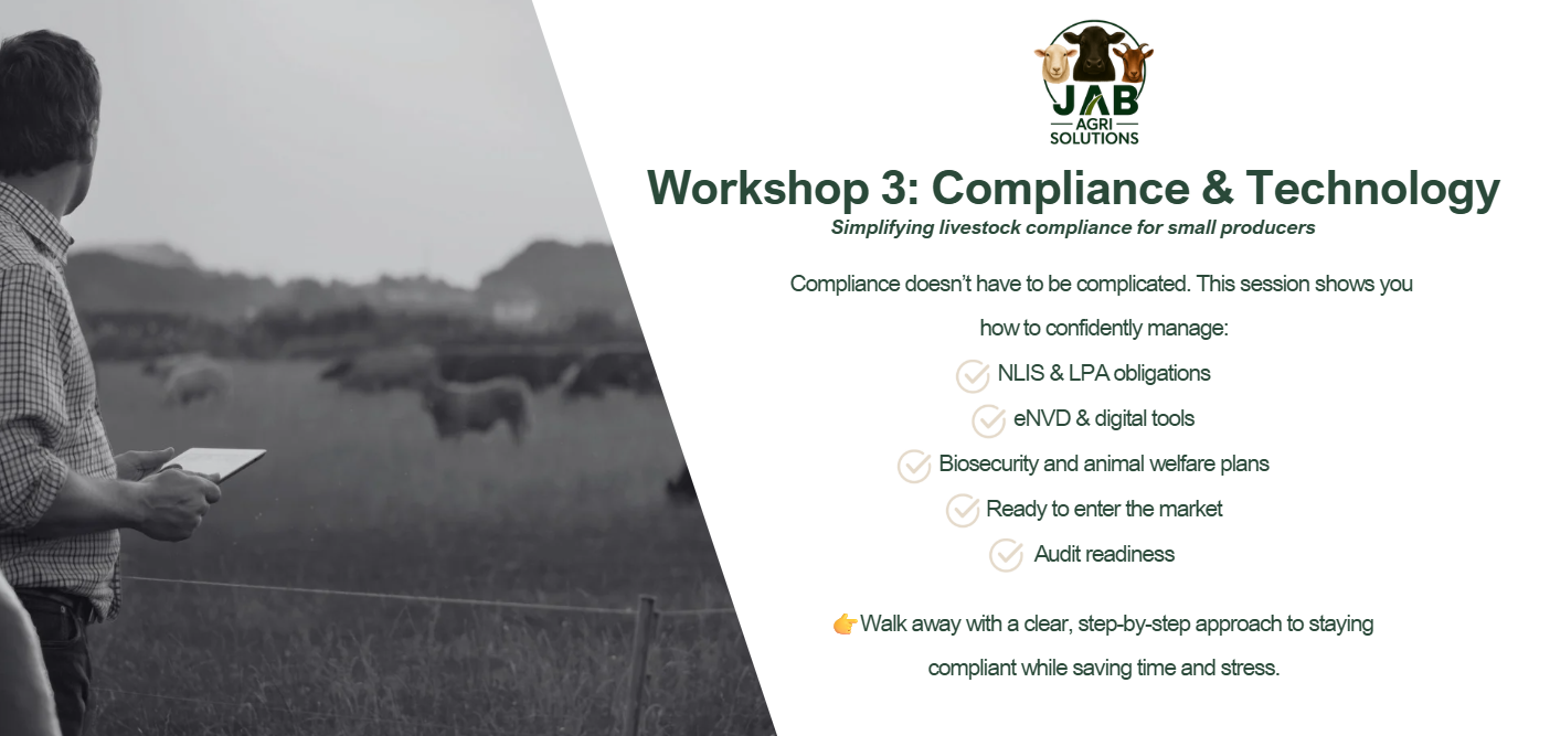 Workshop 3 – Compliance & Tools - Boonah Qld