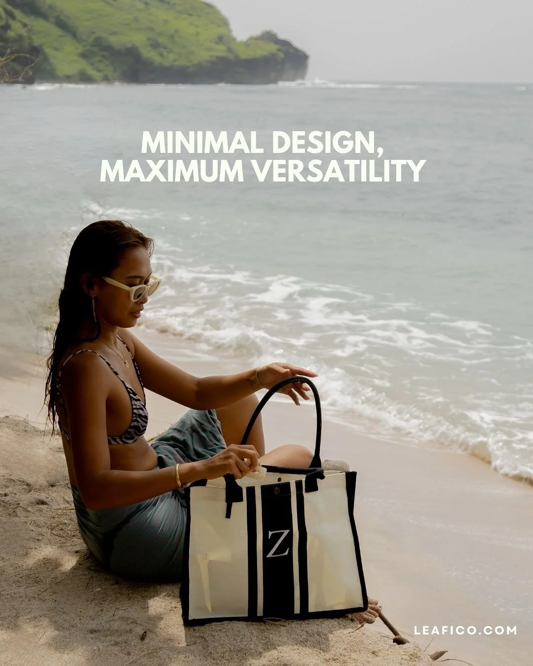 Elevate your style with the Leafico tote bag! 🌿 Perfect for coffee shops, parks, markets, and beach grocery runs! ☕🌳🛒 Stand out with this chic accessory that goes with any outfit. Where will you take yours next? #leafico #versatilestyle #musthavea