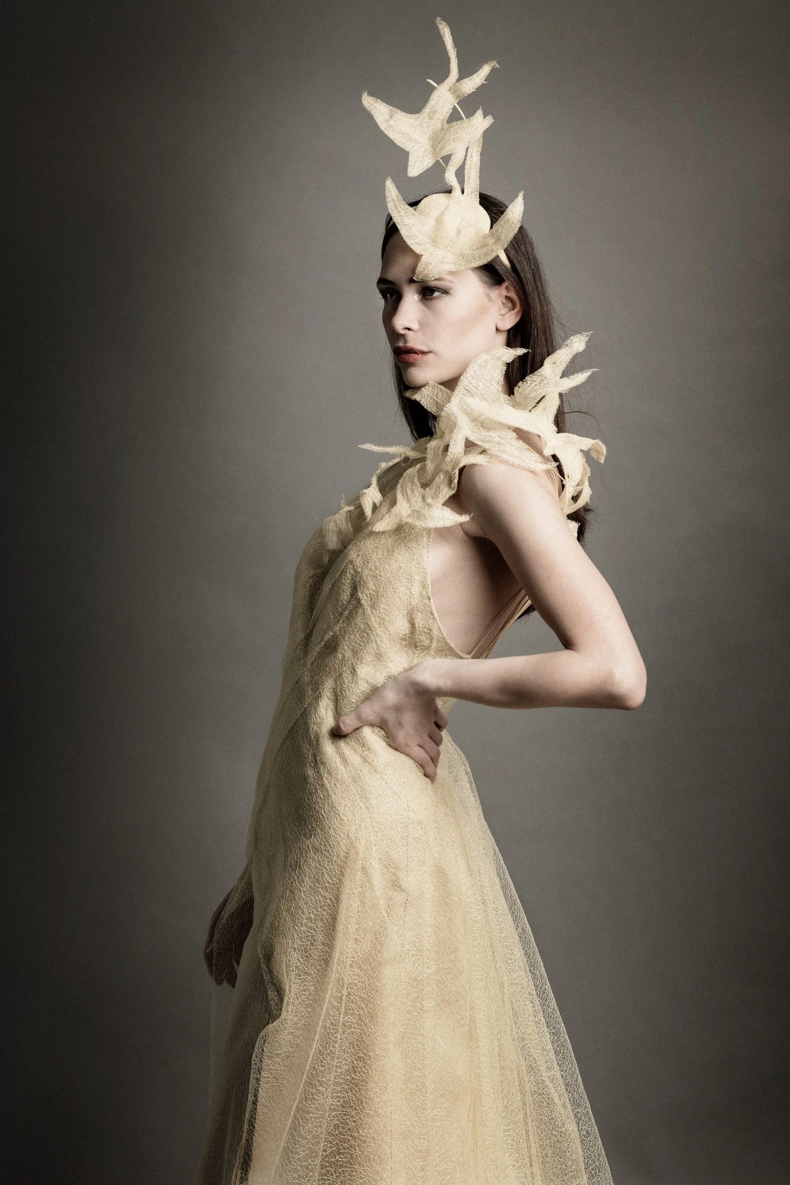 Shooting für fallstaff Opernball Sonderausgabe 2024 [Model: Tamara S. (1st Place Models), Makeup: Denise Moser, Outfit:  Couturewerkstatt, Designerin: Alexandra Gogolok-Nagl]