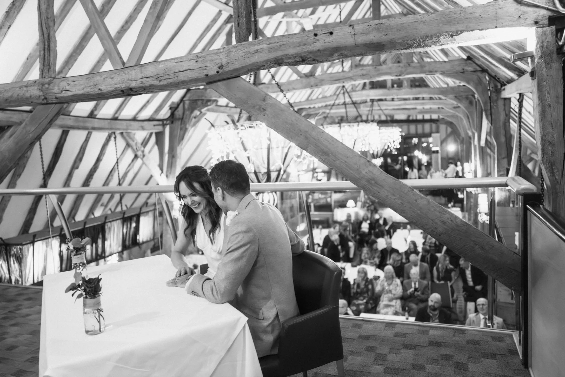 A &amp; L — Relaxed Evening Wedding at The Barn Brasserie, Essex