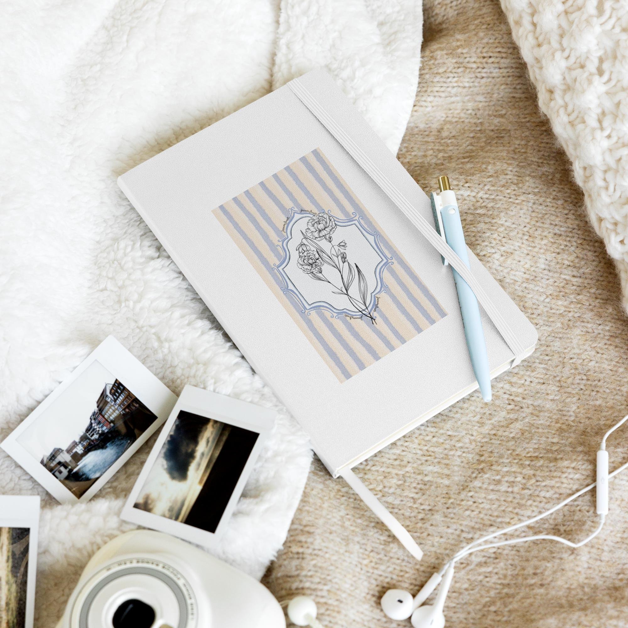 January birthflowers hardbound notebook