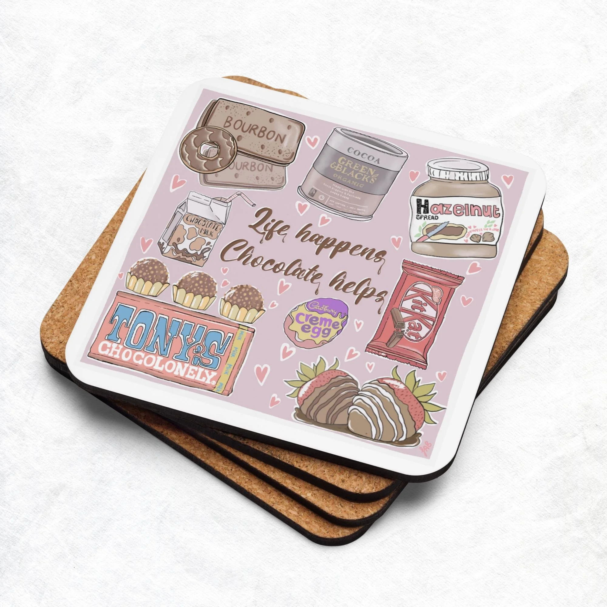 Chocolate helps coaster