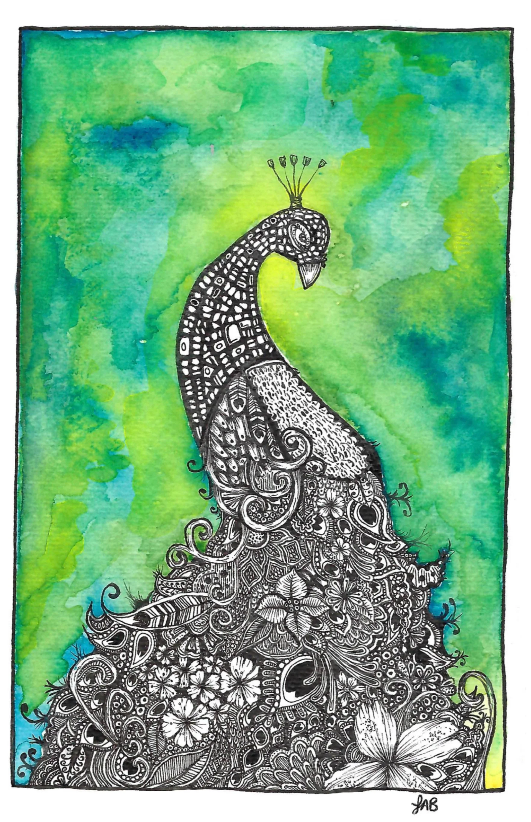 Peacock wall art