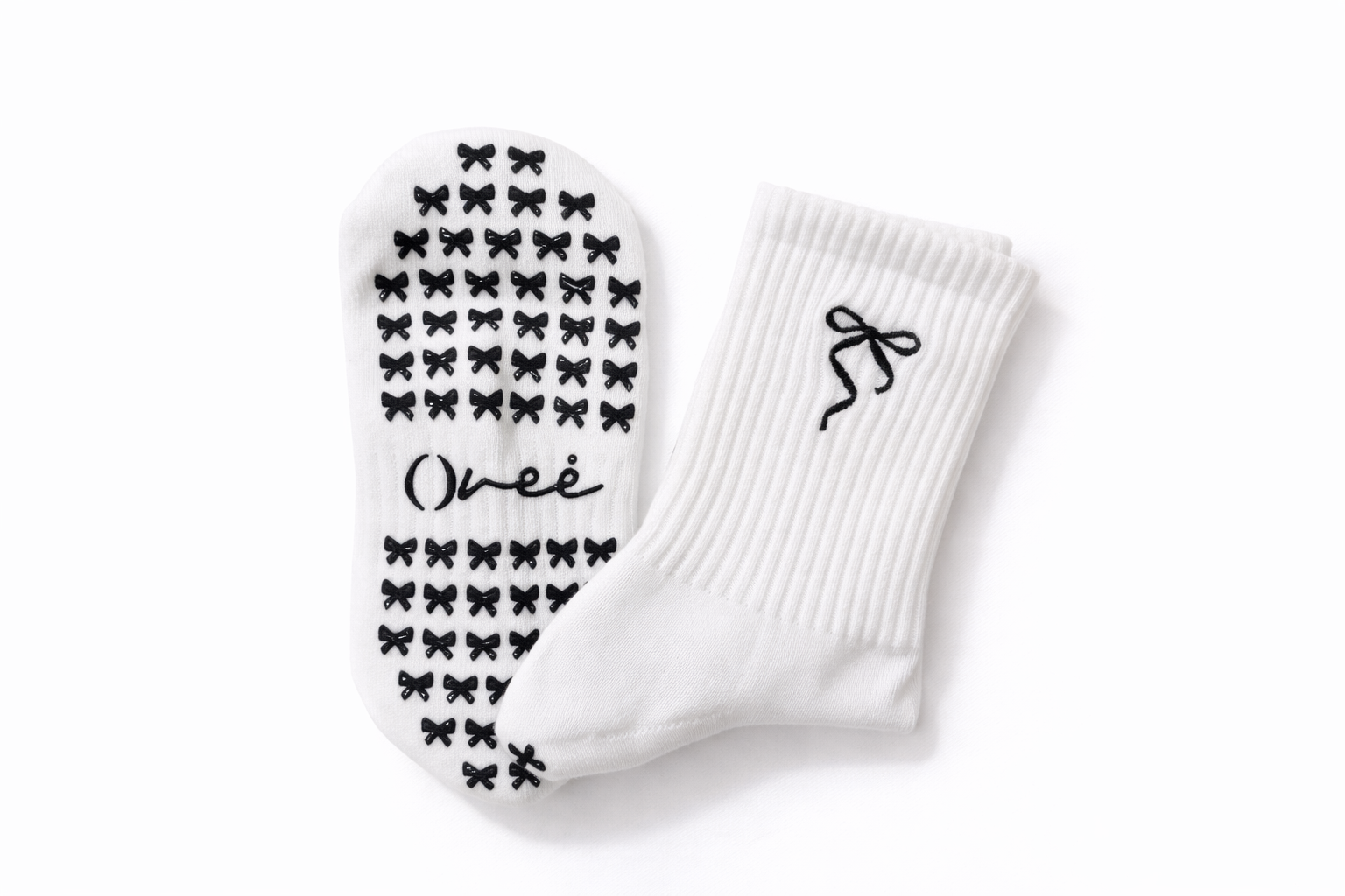 Black Bow - Grip Socks