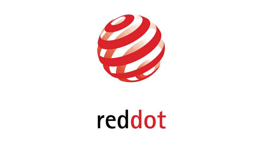 Logo of Red Dot, featuring a red and white spherical swirl design above the words 'reddot'