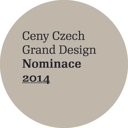 Award plaque with the text Culture Czech Grand Design Nominace 2014.