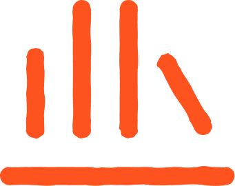 Ein rotes Logo mit vertikalen Linien und einer horizontalen Linie darunter.