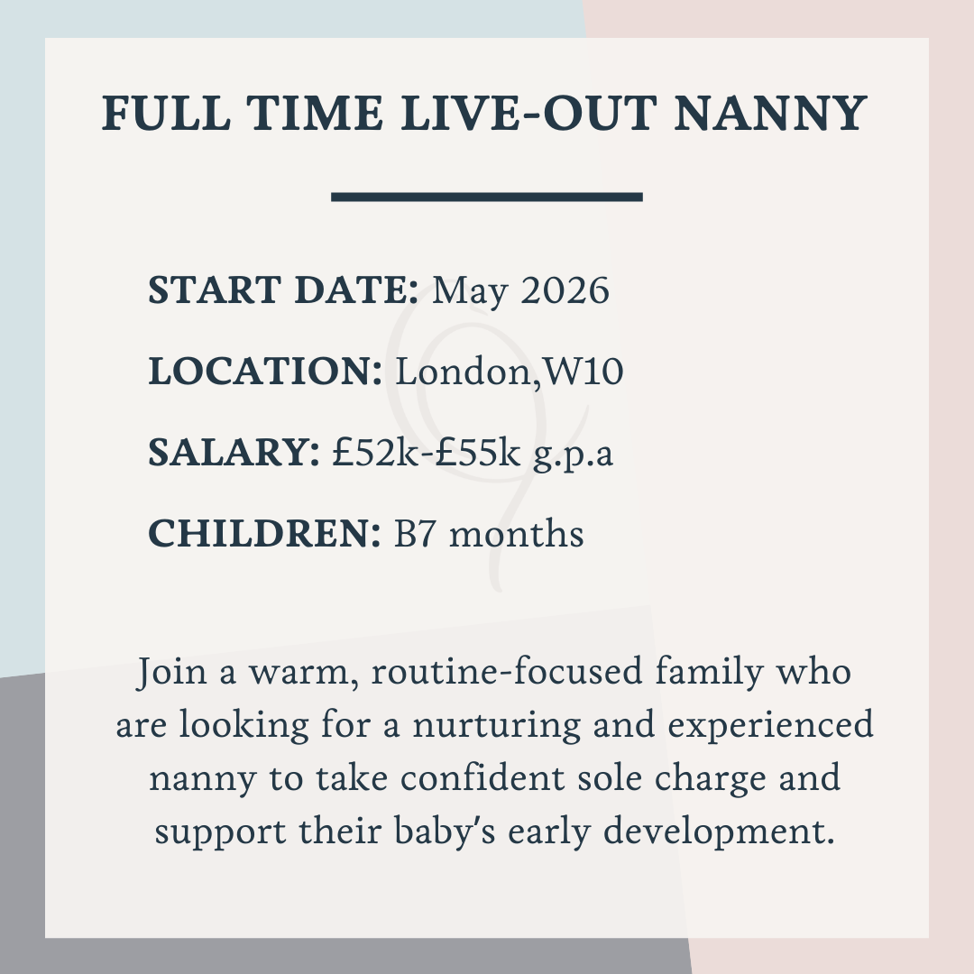 PERMANENT NANNY - WEST LONDON