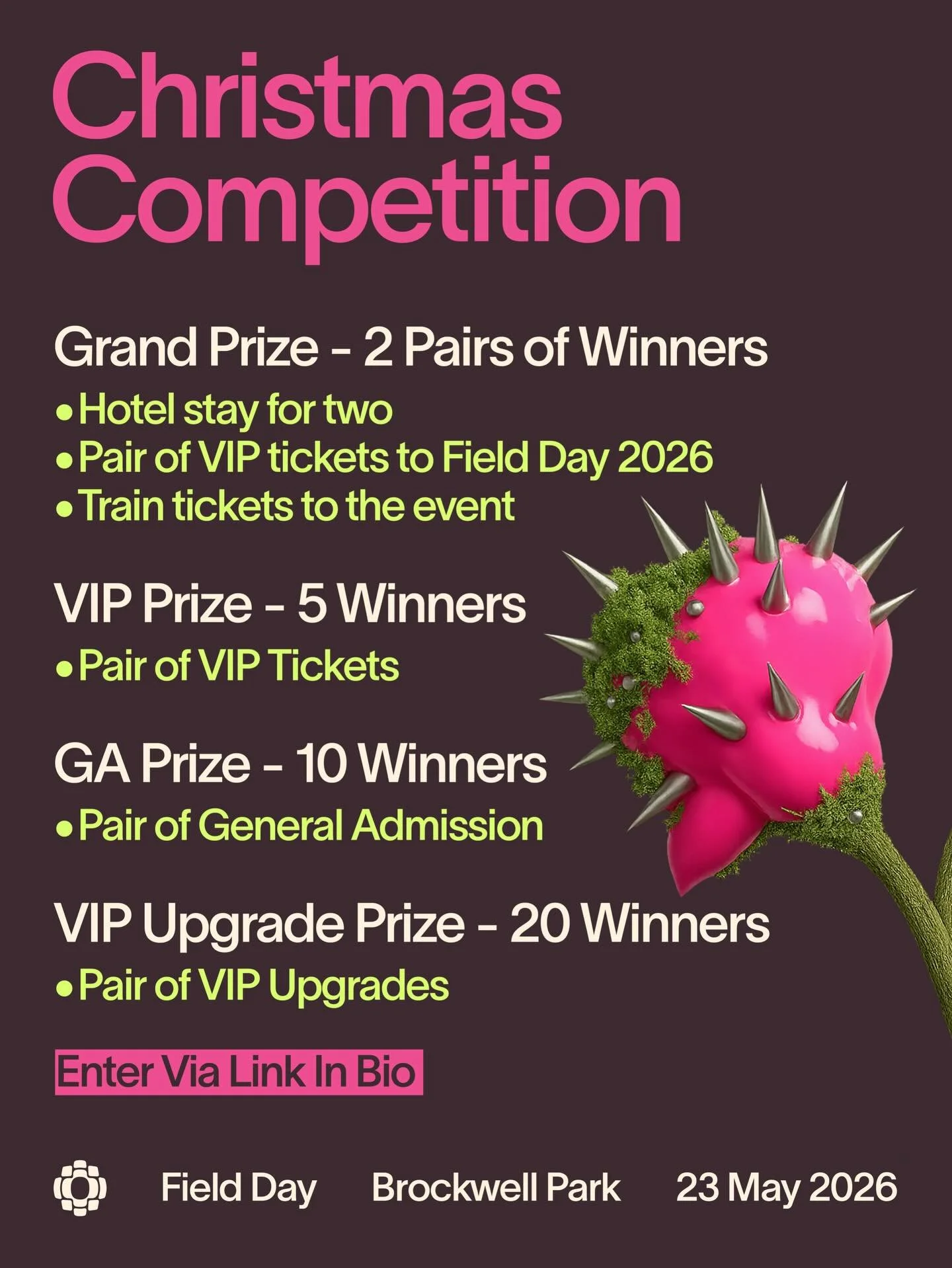 Our Christmas Competition is Here 🎄✨

We&rsquo;re feeling festive and giving away some seriously sweet prizes this season.

Don&rsquo;t miss out, treat yourself (or a friend) and make this Christmas one to remember!

🎫 (If you already have tickets,