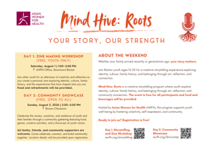 Asian Women for Health's Mind Hive Roots Initiative: Day 2: Community Showcase –  Open To All 