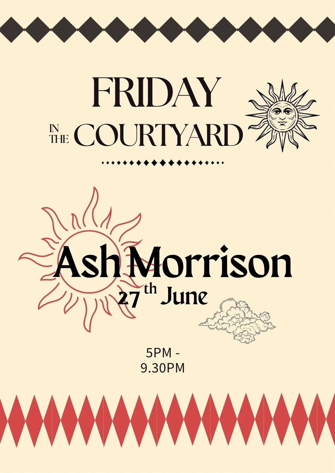 LIVE DJs AT THE COURTYARD - ASH MORRISON