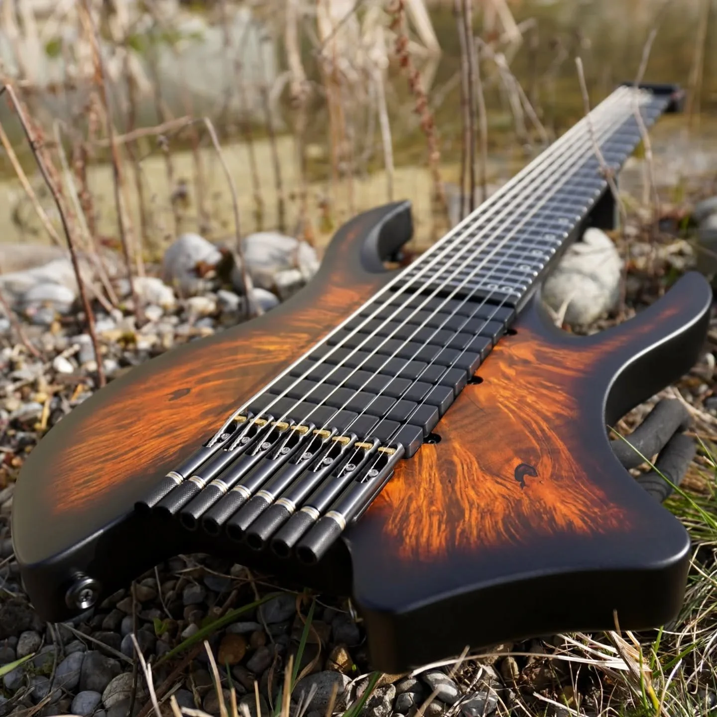 The reveal of the PolyMap Pickup System yesterday went absolutely crazy so you've probably all already heard how it sounds. Here are some pictures of the instrument as well as my traditional spec list:
- 8-String Alchemist 
- 26.5in scale
- PolyMap P