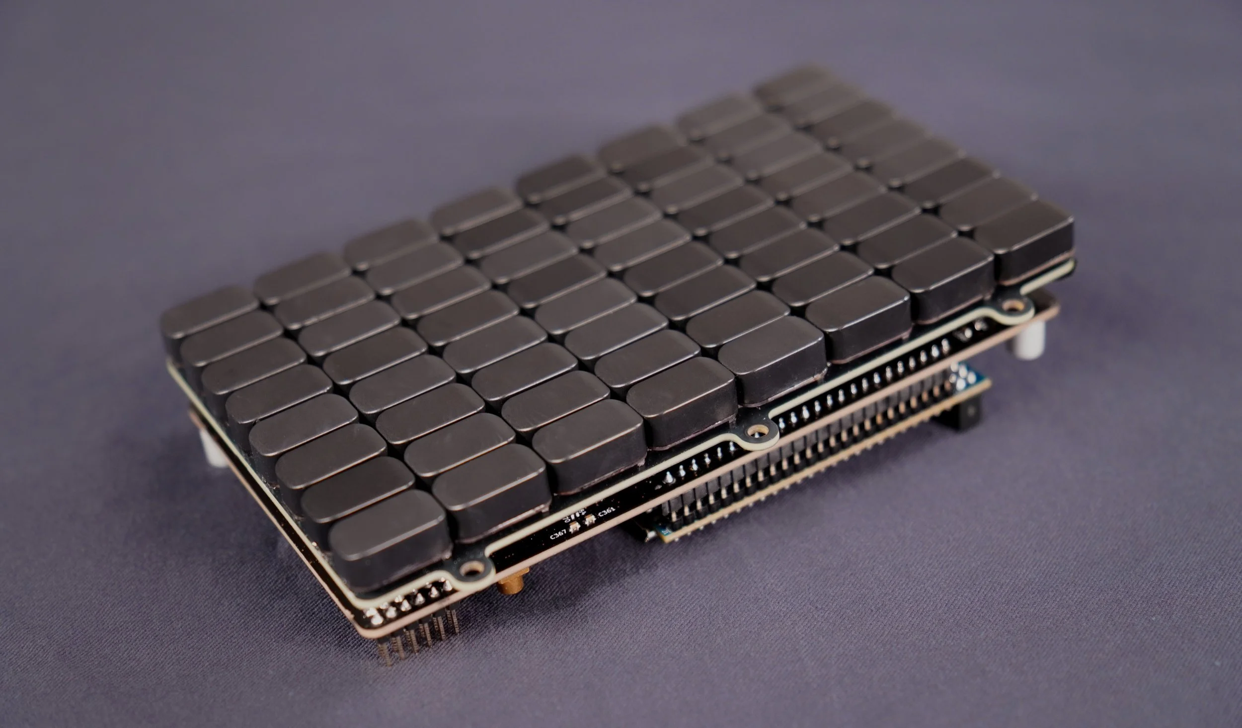 Assembled PolyMap Pickup System with the Pickup Array on top and the Control Board underneath