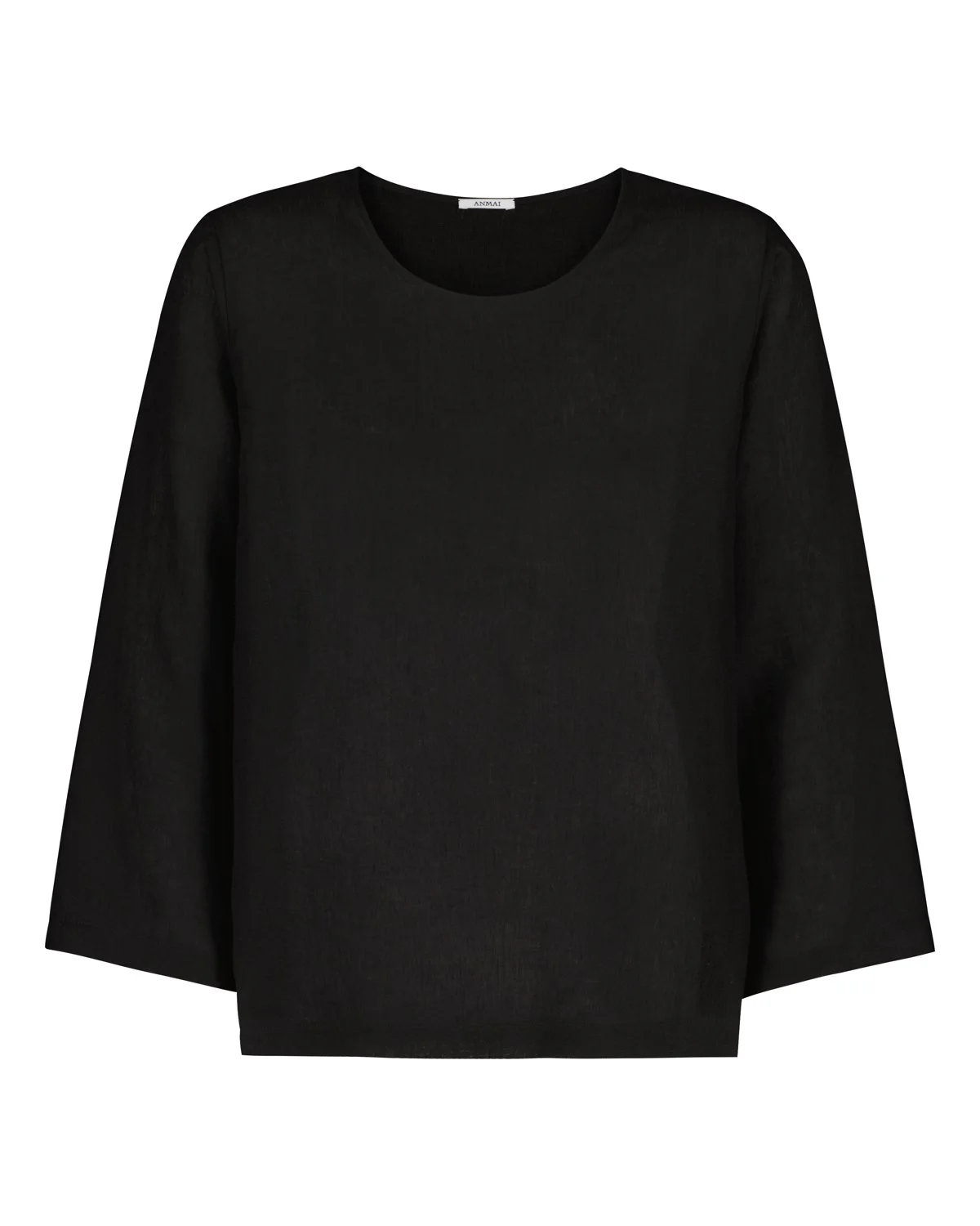 Mai Shirt Linen Black_Front.jpg