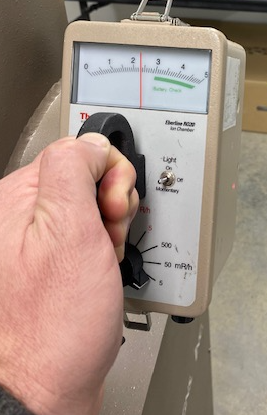Health physicist performing radiation safety field services, compliance evaluations, and technical support.