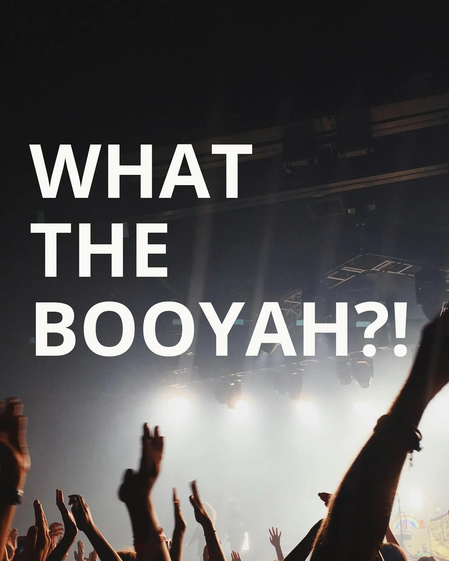 Aber was soll das eigentlich genau?

Booyah ist ein Eventformat von Wisely and Company, das Booyah aus der Buzzword-Schublade holt &ndash; und mitten ins echte Leben bringt: Auf die Tanzfl&auml;che. In den Workshopraum. Oder auf die Matte beim Breath