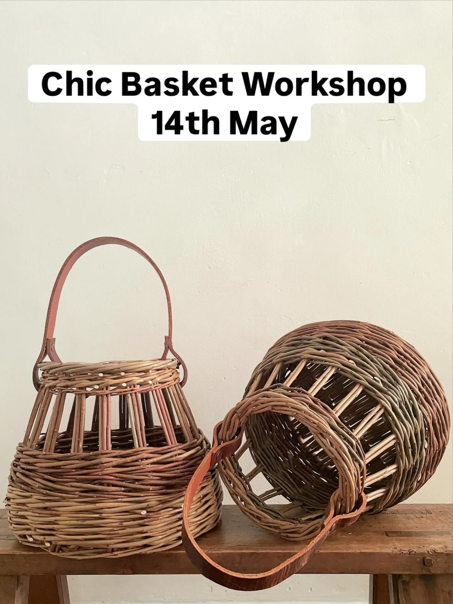 8 new May - July basketmaking workshop dates just released! 

All baskets designed by me with each workshop developed so that whether you are a weaving newbie or improver you&rsquo;ll successfully achieve your chosen willow basket. 
 
Workshops held 