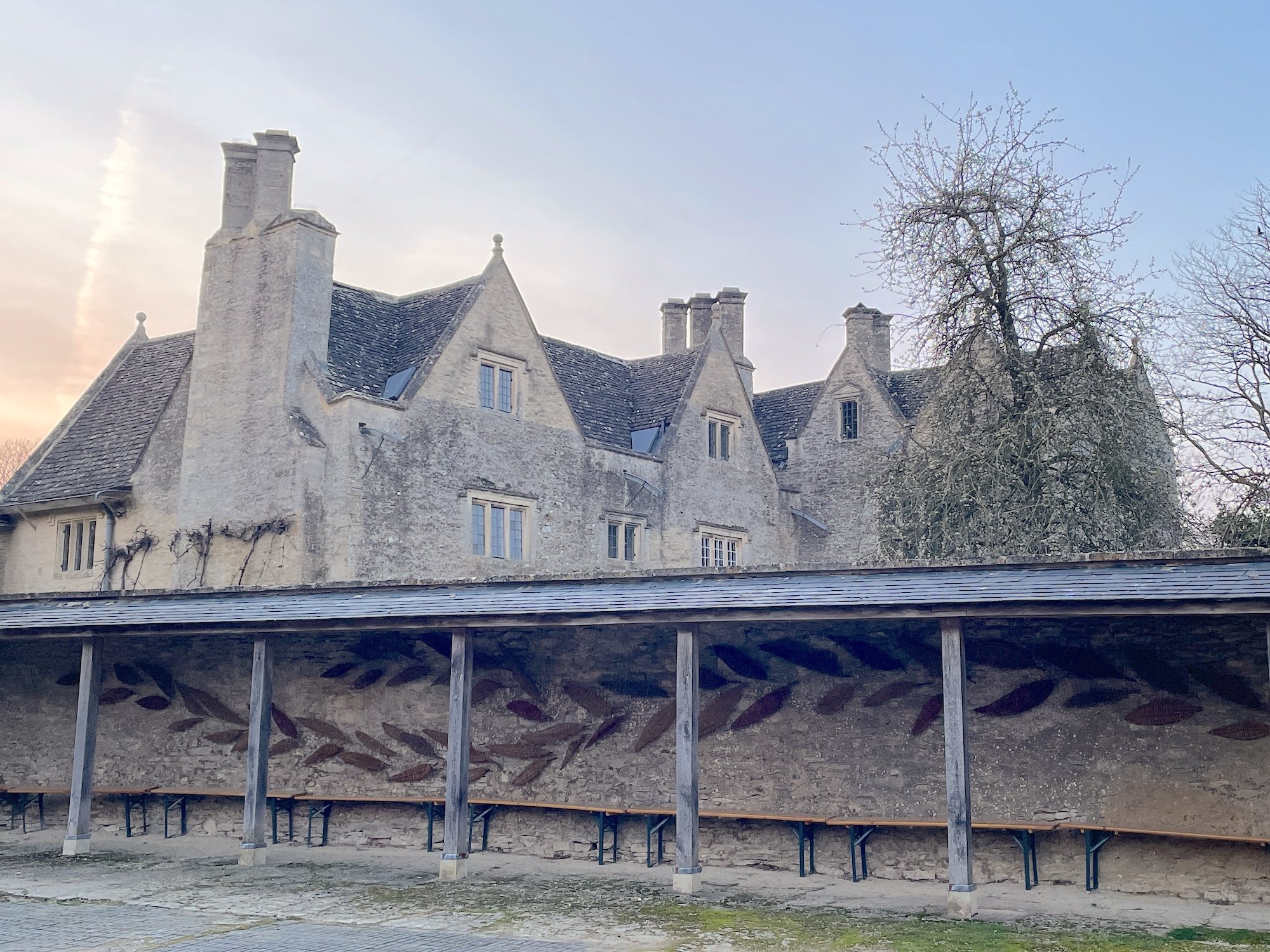 Installing the Willow Weaving Sculpture at Kelmscott Manor