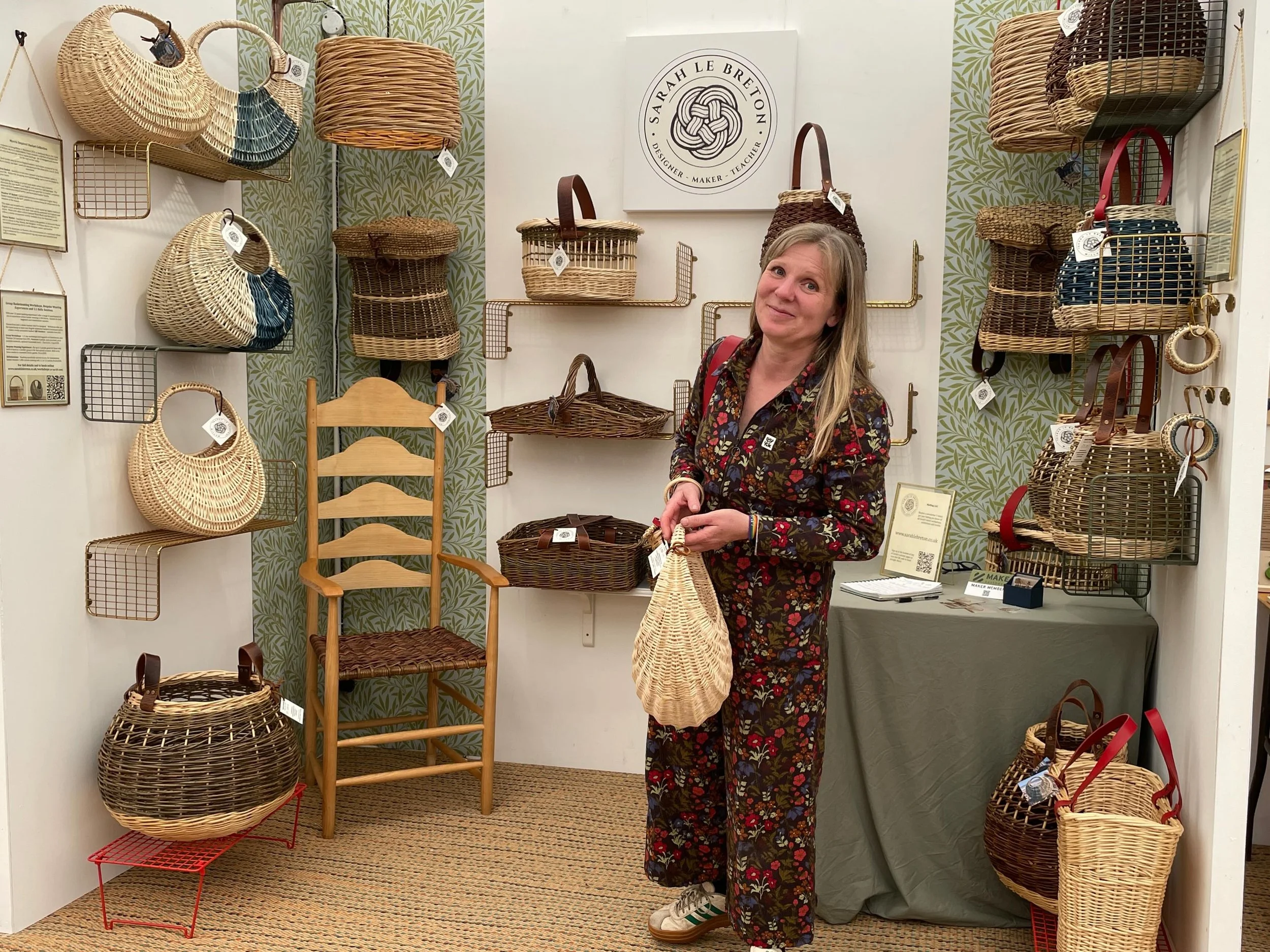 A lovely busy yesterday at Craft Festival. Hundreds of amazing top crafters with their wares in glorious Devon sunshine, it&rsquo;s the best!  Marquee B, stand 2 @craftfestival @find.amaker #craftfestivalboveytracey #basketmaker #willowbaskets #madei