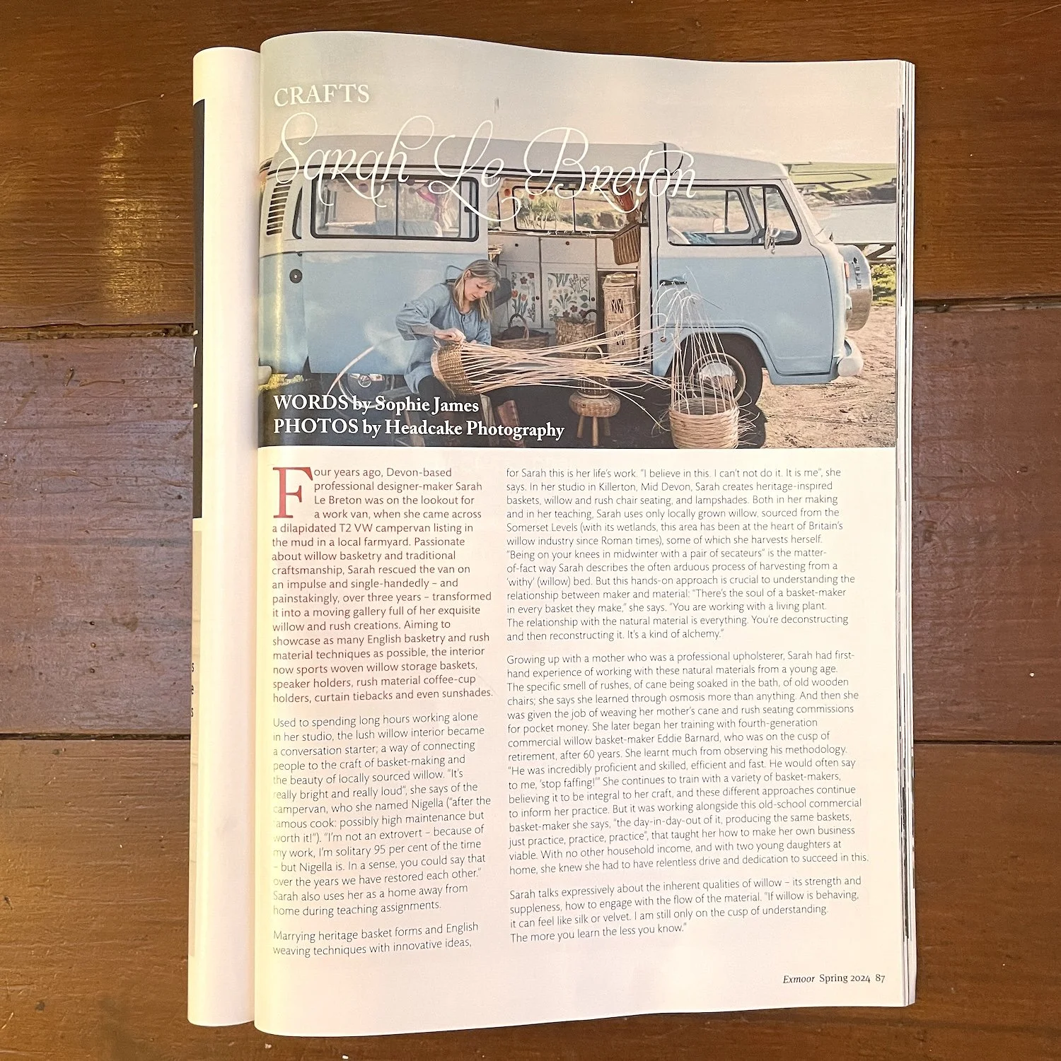 exmoor magazine article page sarah le breton feature
