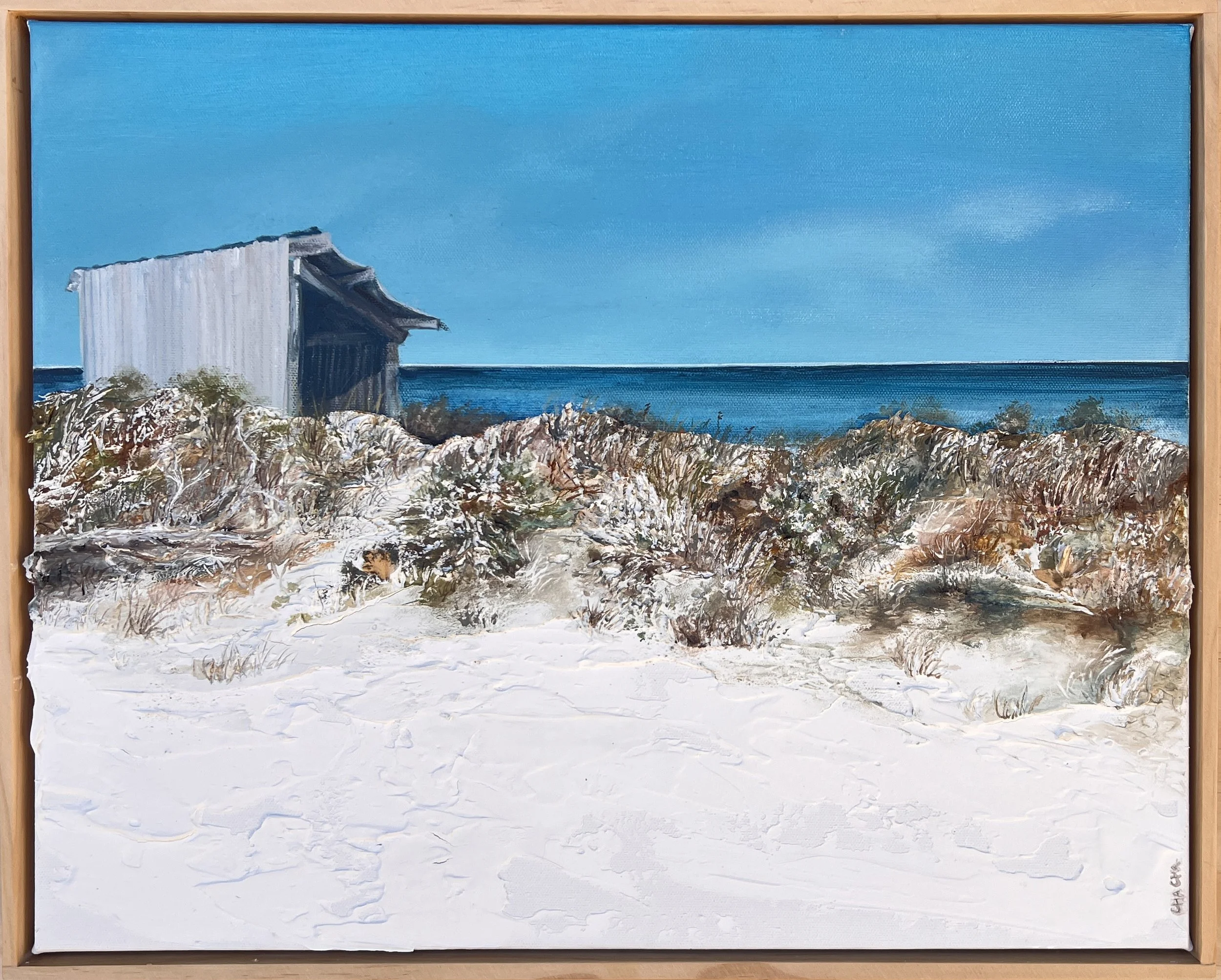 Wedge Island shack textured art.jpg