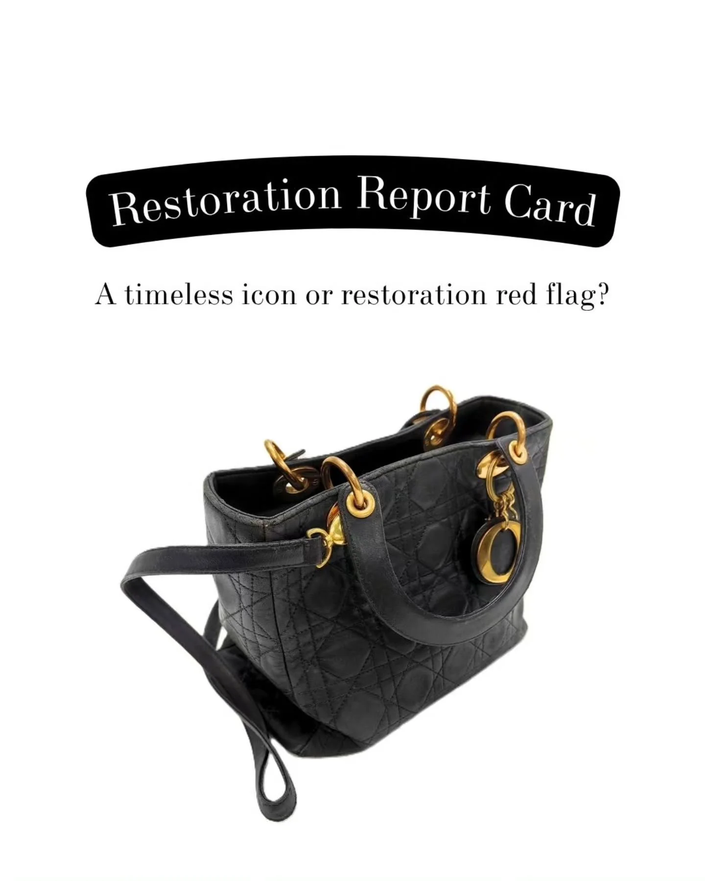 Here's a vintage classic that our team has seen time &amp; time again in our restoration studio. Its iconic structure makes it a unique candidate for luxury bag repair but after decades, here's what we think.

The Lady Dior Report: 
👍 Lambskin is in