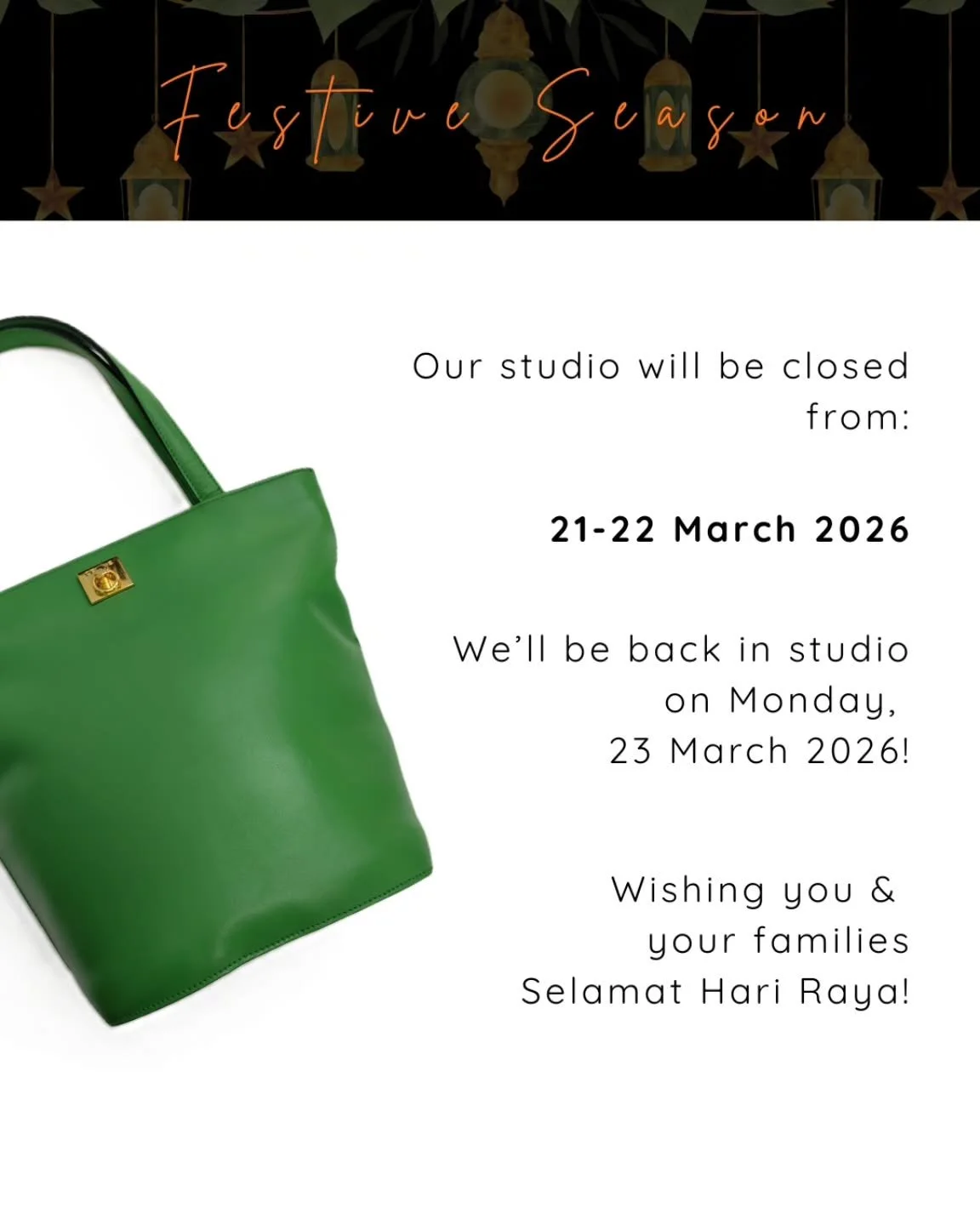 🌙 ✨ Maaf Zahir &amp; Batin from our team! 💚🧡

May this Eid bring joy, peace, and renewed blessings to you and your loved ones. And if you are travelling, may it be a safe &amp; smooth ride ahead! 

As we take this short break, we'd like to thank y