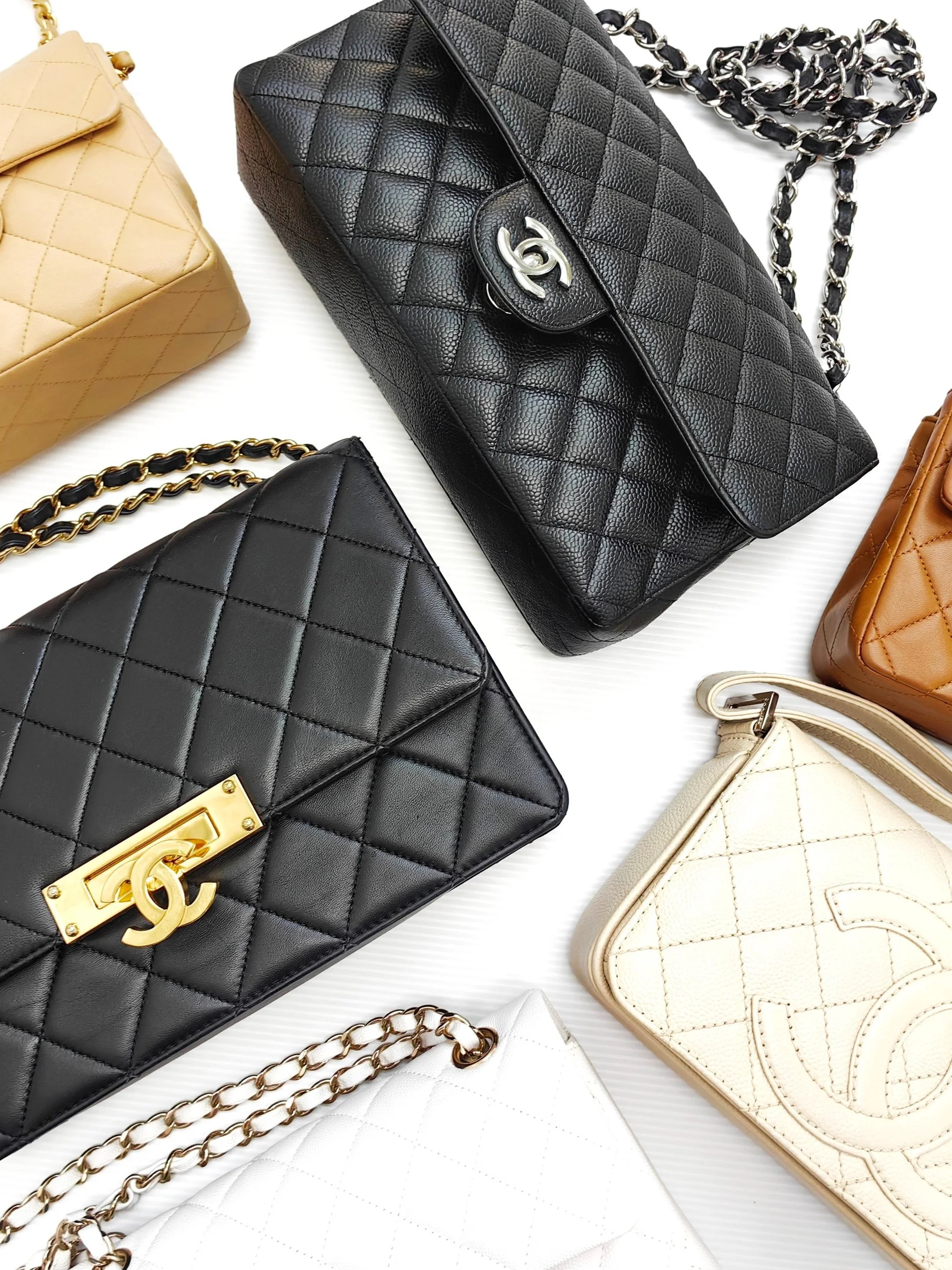 Luxury leather bags that come into our professional luxury handbag restoration studio in Kuala Lumpur