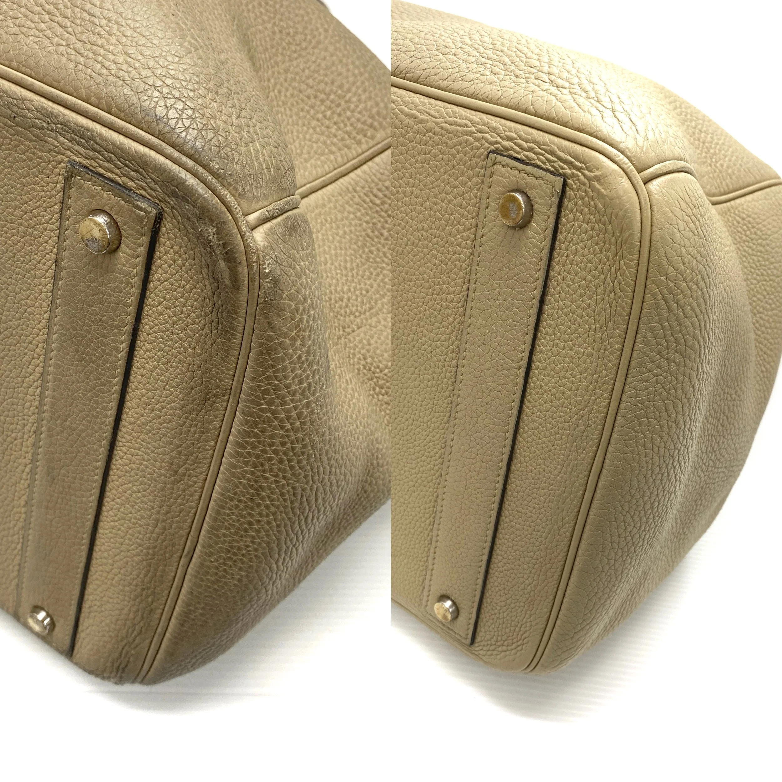 Deep cleaning, scuff and color restoration of a Hermes Birkin 