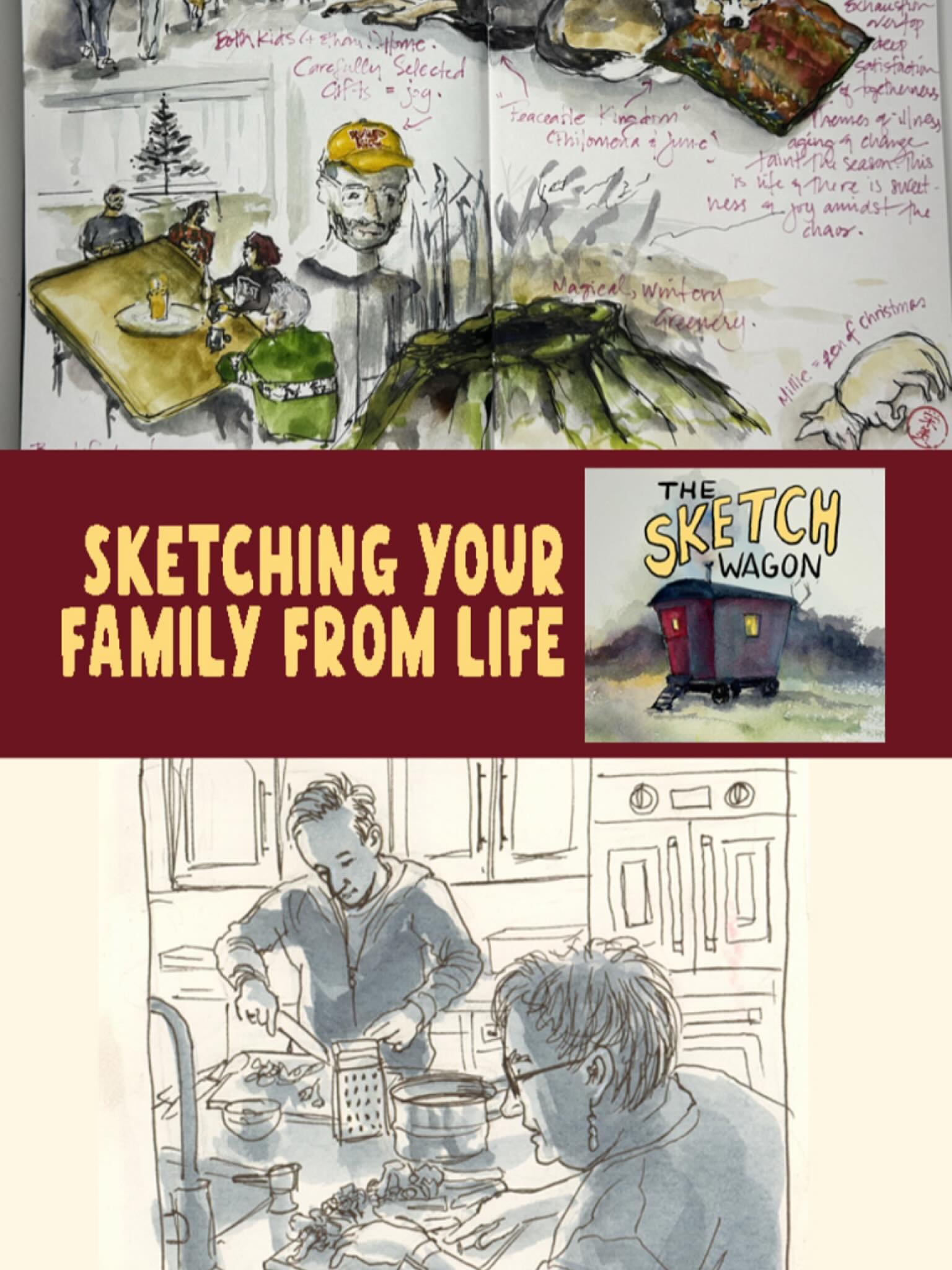 With the holidays right around the corner, how do we keep up with our sketching practice while surrounded by family and other loved ones?? In this episode of the Sketch Wagon, @christinawald_art and I talk about how tricky it is to sketch people in g