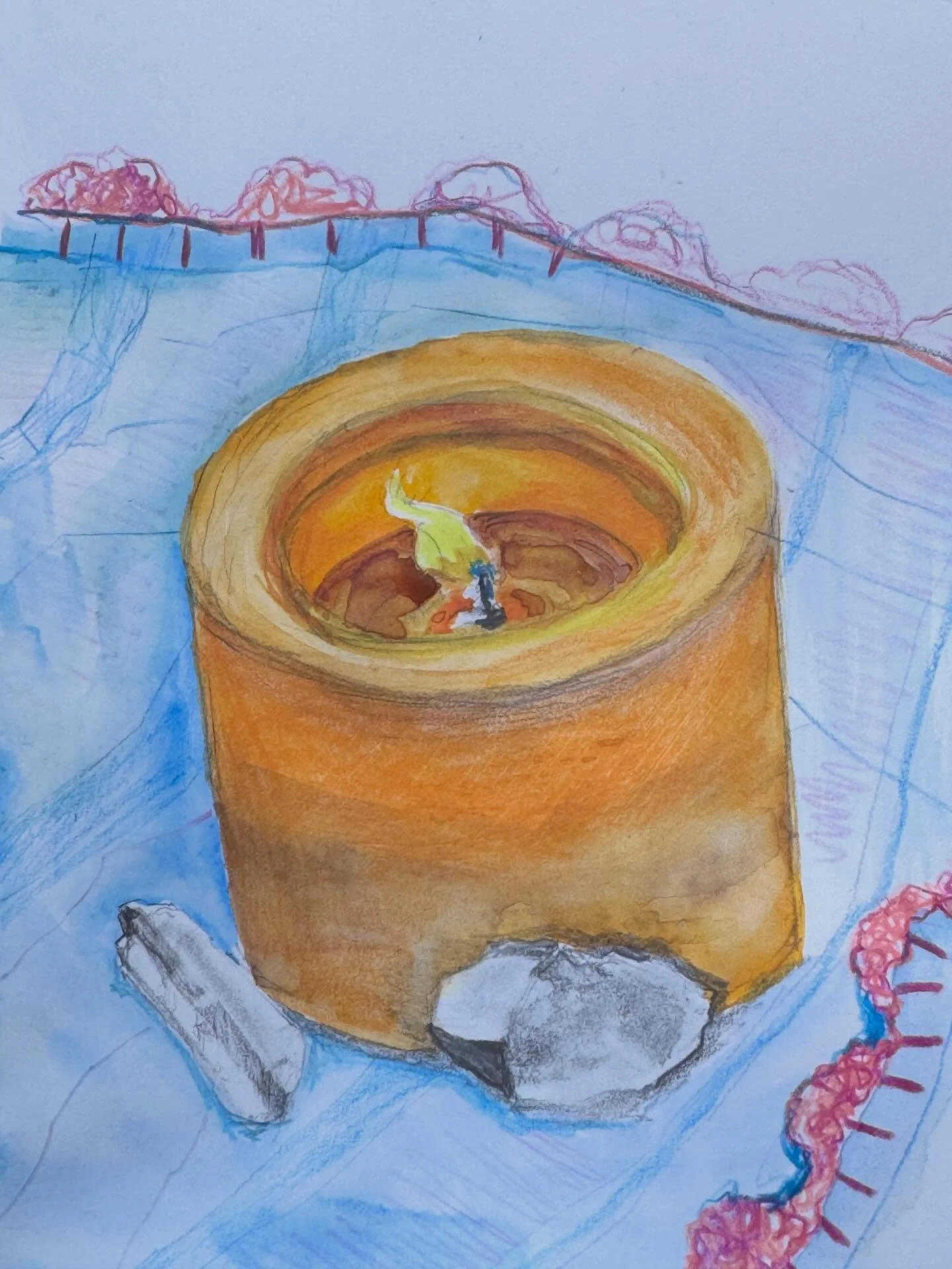 Lovely New Year&rsquo;s Day prompt from Chloe over at @drawingisfree_org so I thought I&rsquo;d join in. Here&rsquo;s to more of us lighting candles of intention together as we careen on into 2026. Love and light to all!!