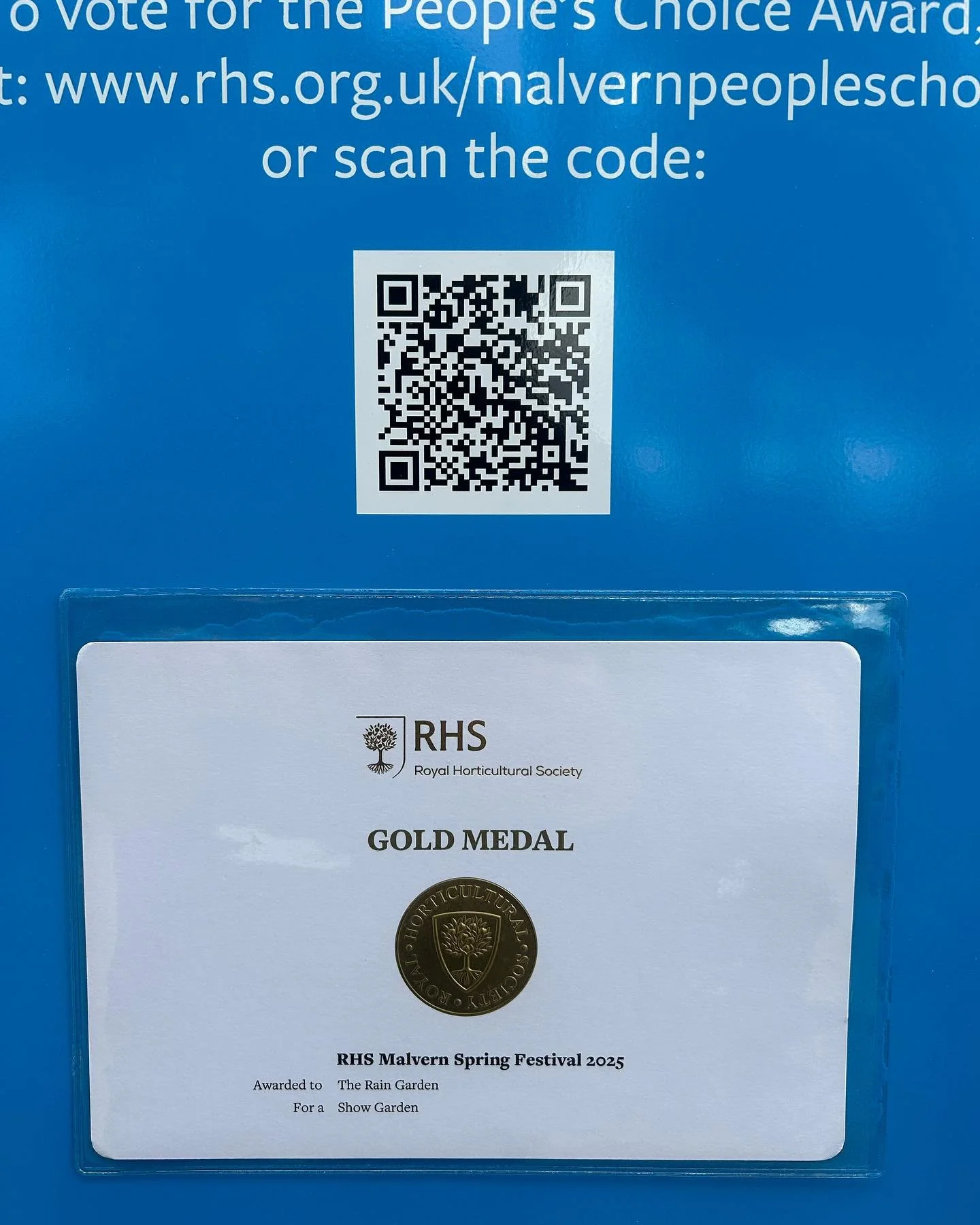 Please vote people choice. Simply click the QR scroll down click on &lsquo;the rain garden&rsquo; 😊