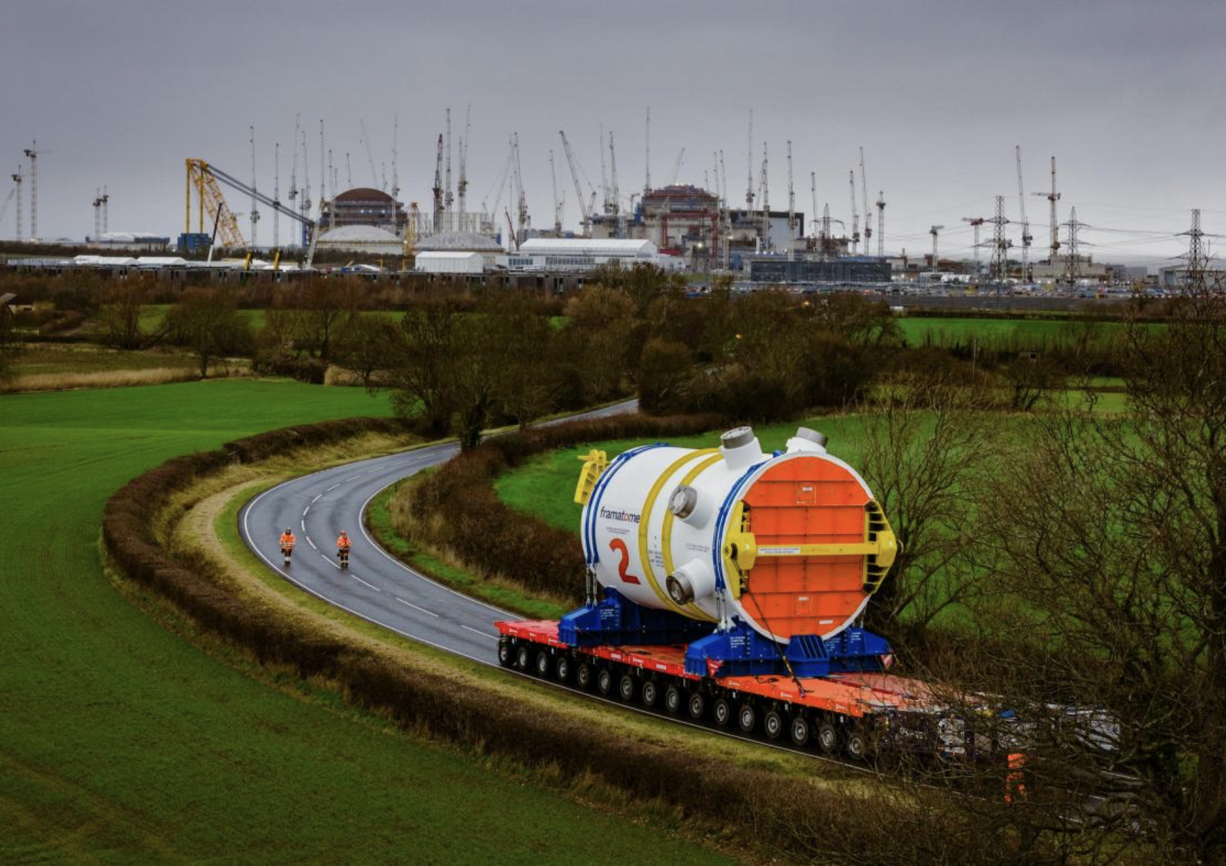 Hinkley Point C takes another step forward as its second nuclear reactor arrives in Somerset