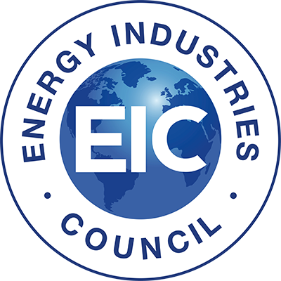 Logo of the Energy Industries Council featuring a globe and the text 'EIC' inside a circular design.