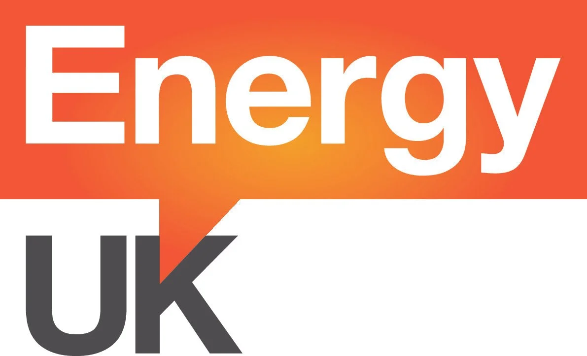 Energy UK logo with the word 'Energy' in white on an orange speech bubble background and 'UK' in black underneath.