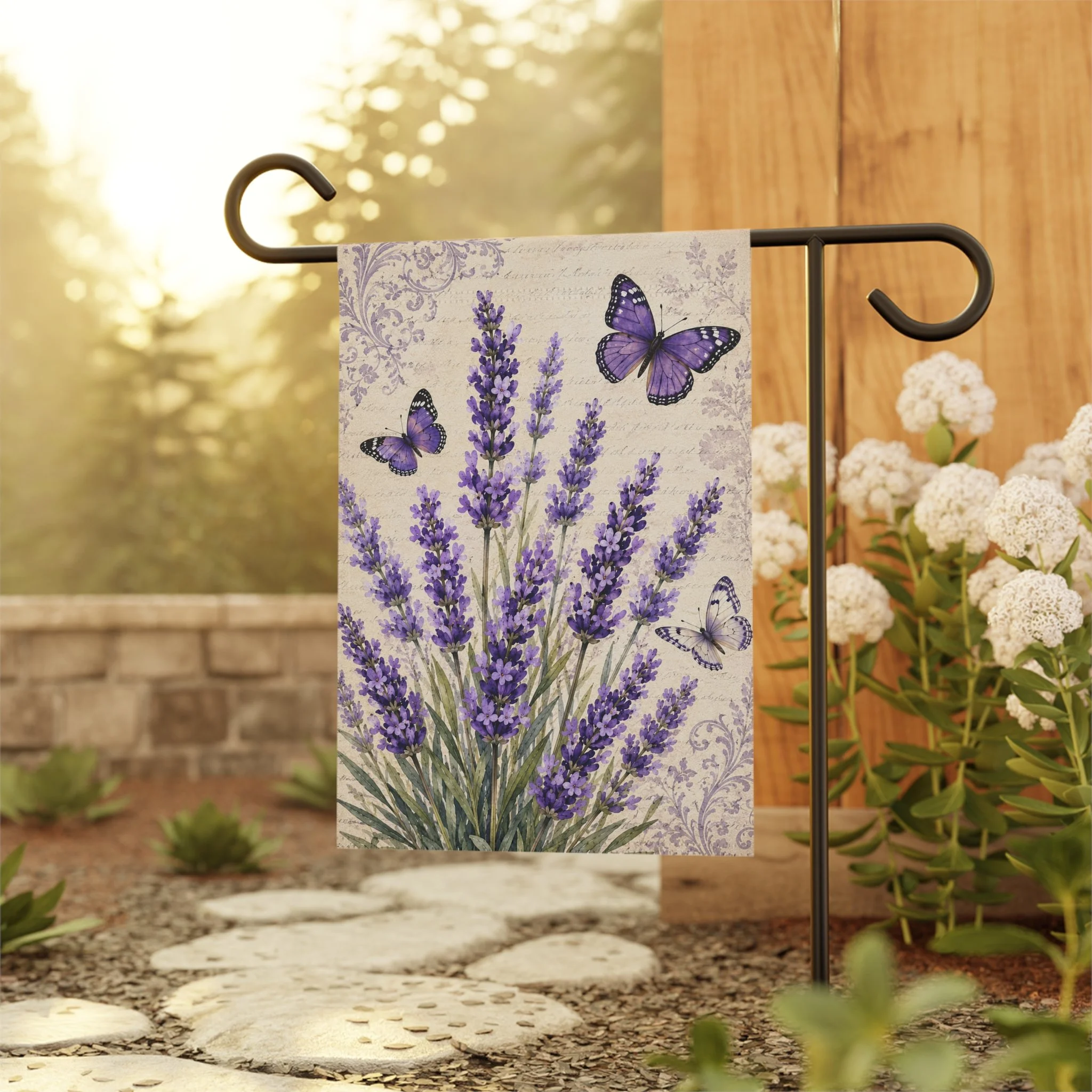 Lavender garden flag